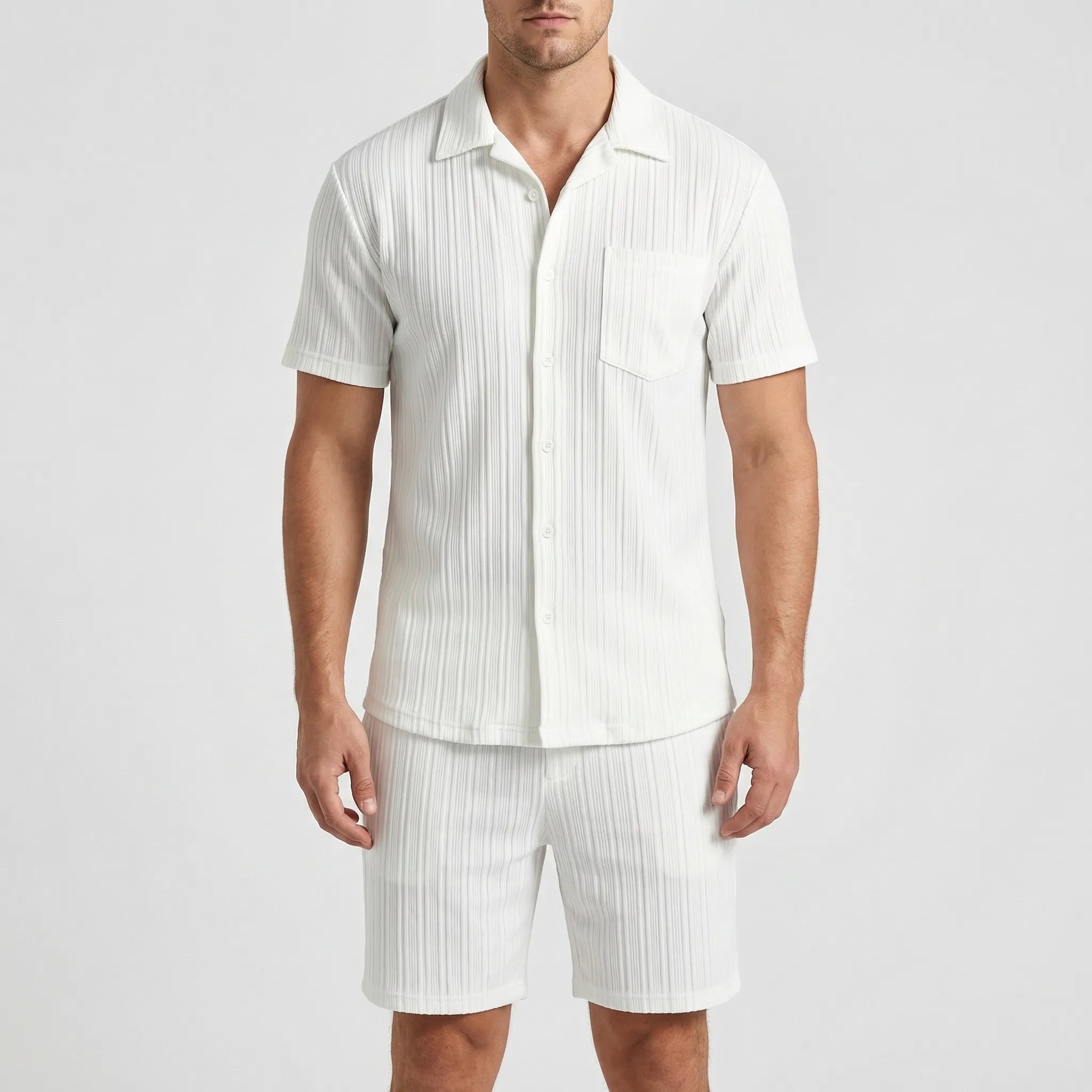 Herren Sommer Set Poloshirt Shorts atmungsaktiv leicht