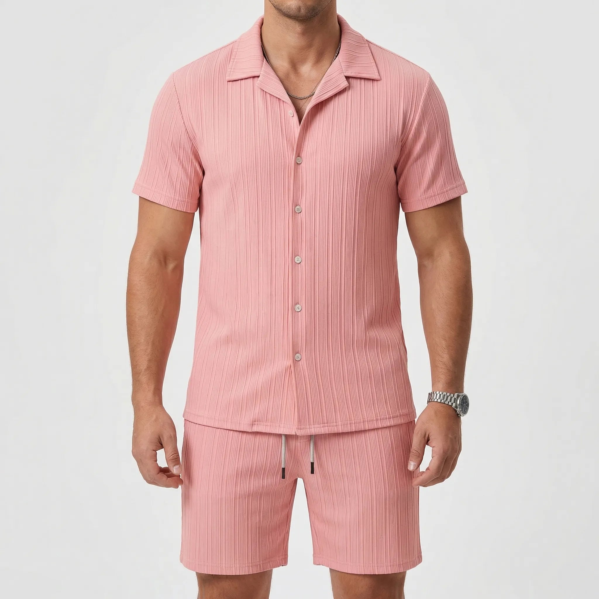 Herren Sommer Set Poloshirt Shorts atmungsaktiv leicht