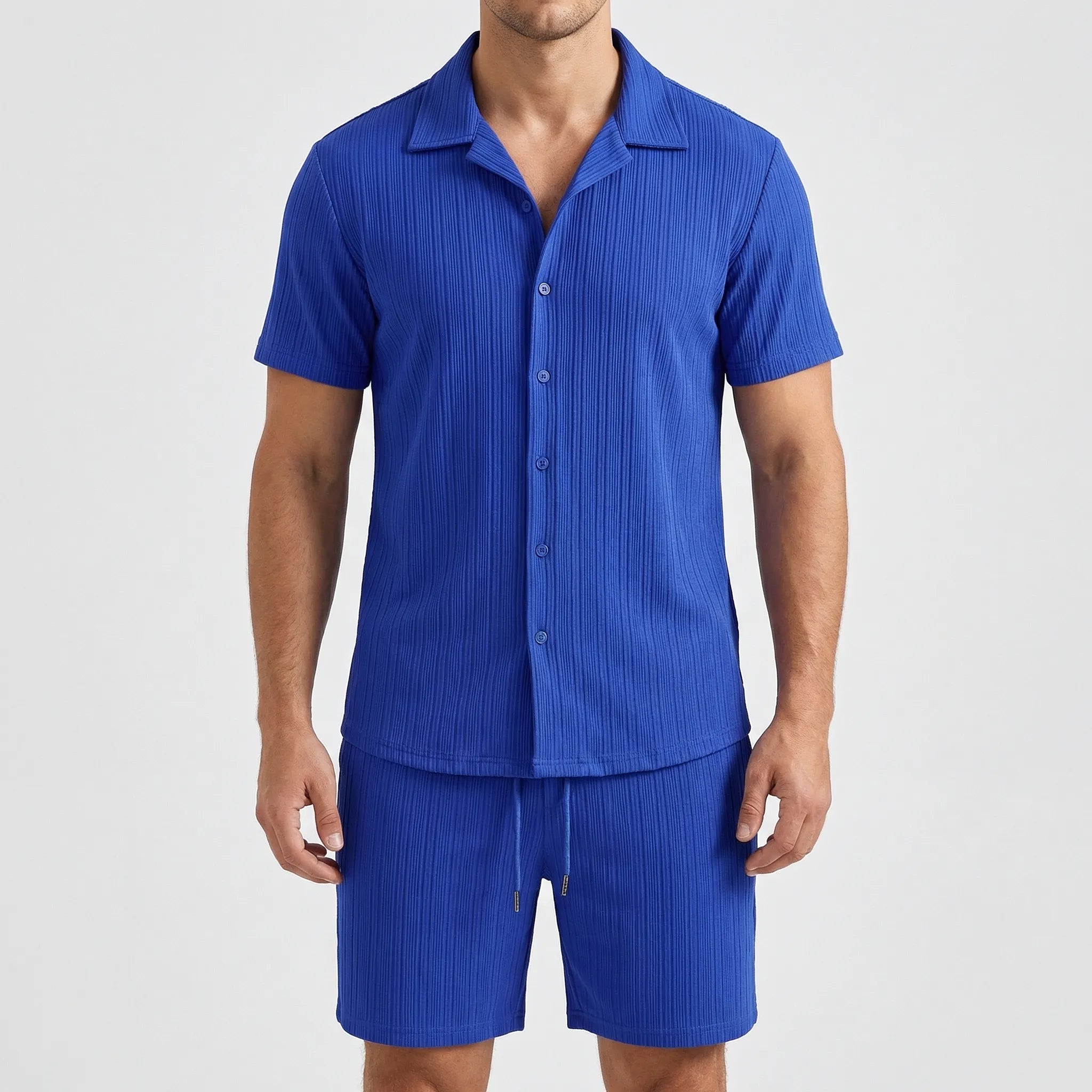 Herren Sommer Set Poloshirt Shorts atmungsaktiv leicht