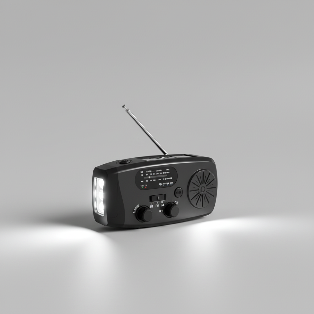 Notfallradio tragbar Solarpanel USB-Ladung Handkurbel LED-Leuchte