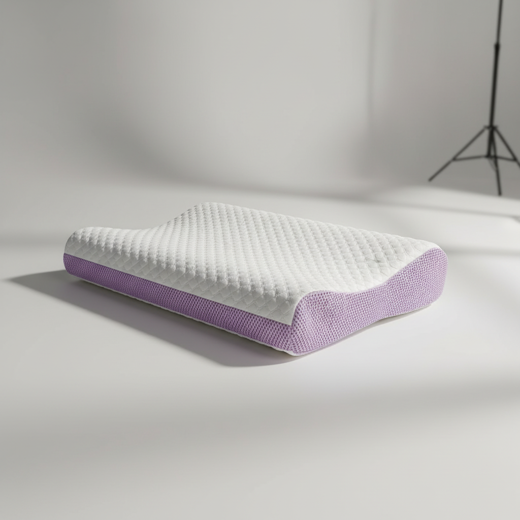 Ergonomisches Nackenstützkissen mit atmungsaktiver Schicht