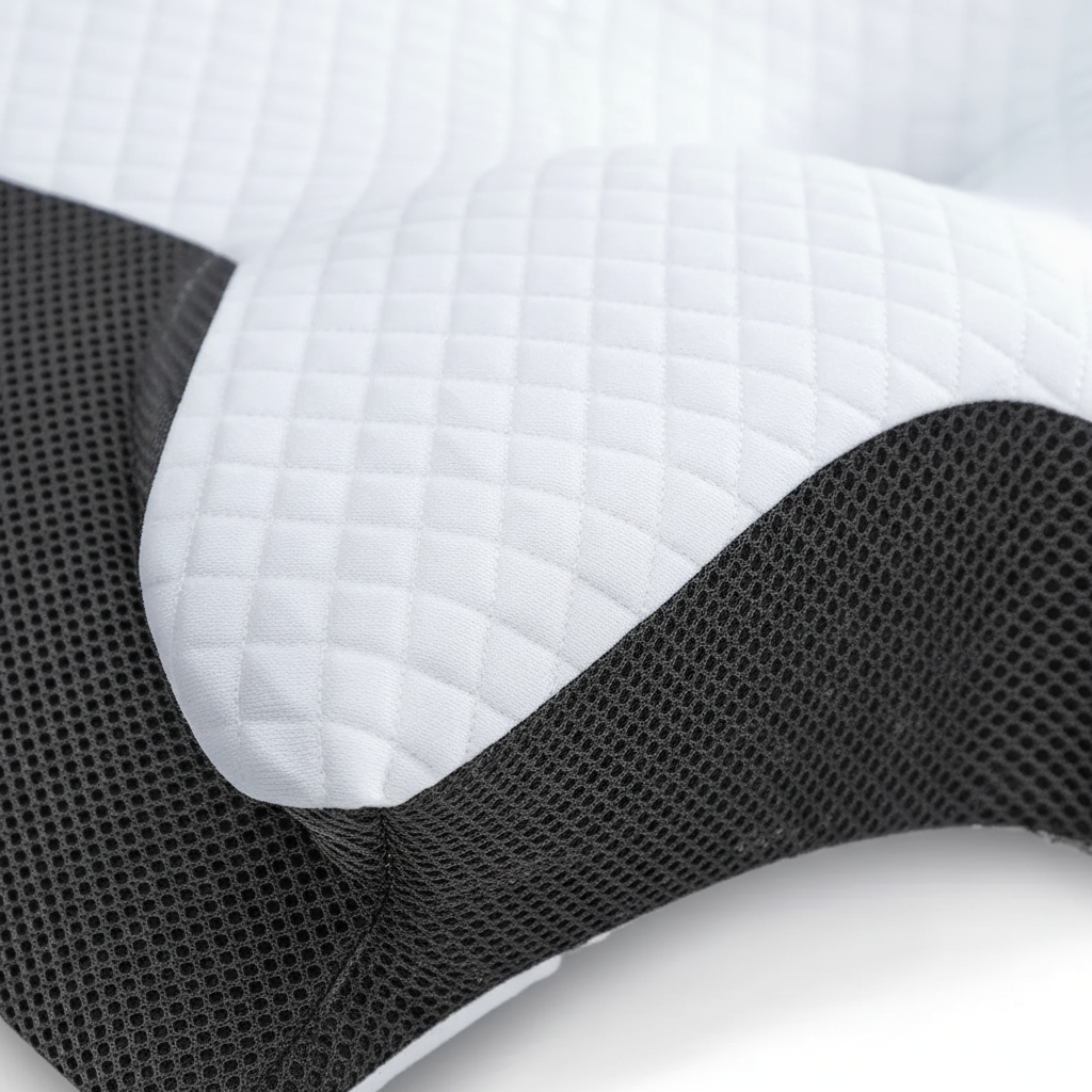 Ergonomisches Nackenkissen mit Memory-Foam Halswirbelstütze