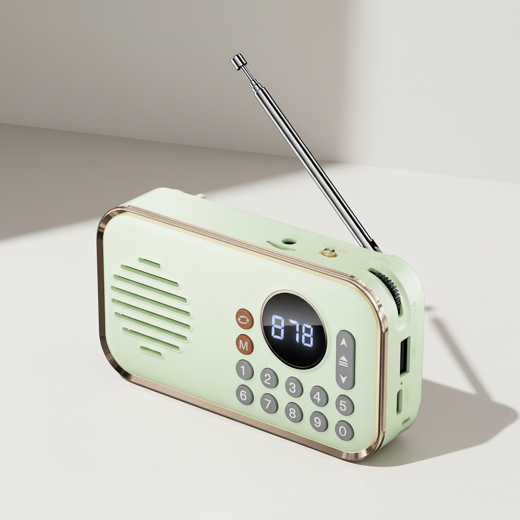 Tragbarer Bluetooth-Lautsprecher mit UKW-Radio und USB-Anschluss