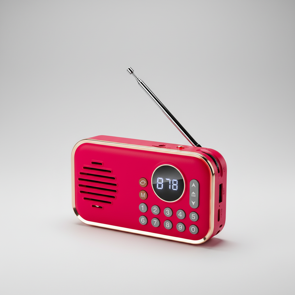 Tragbarer Bluetooth-Lautsprecher mit UKW-Radio und USB-Anschluss