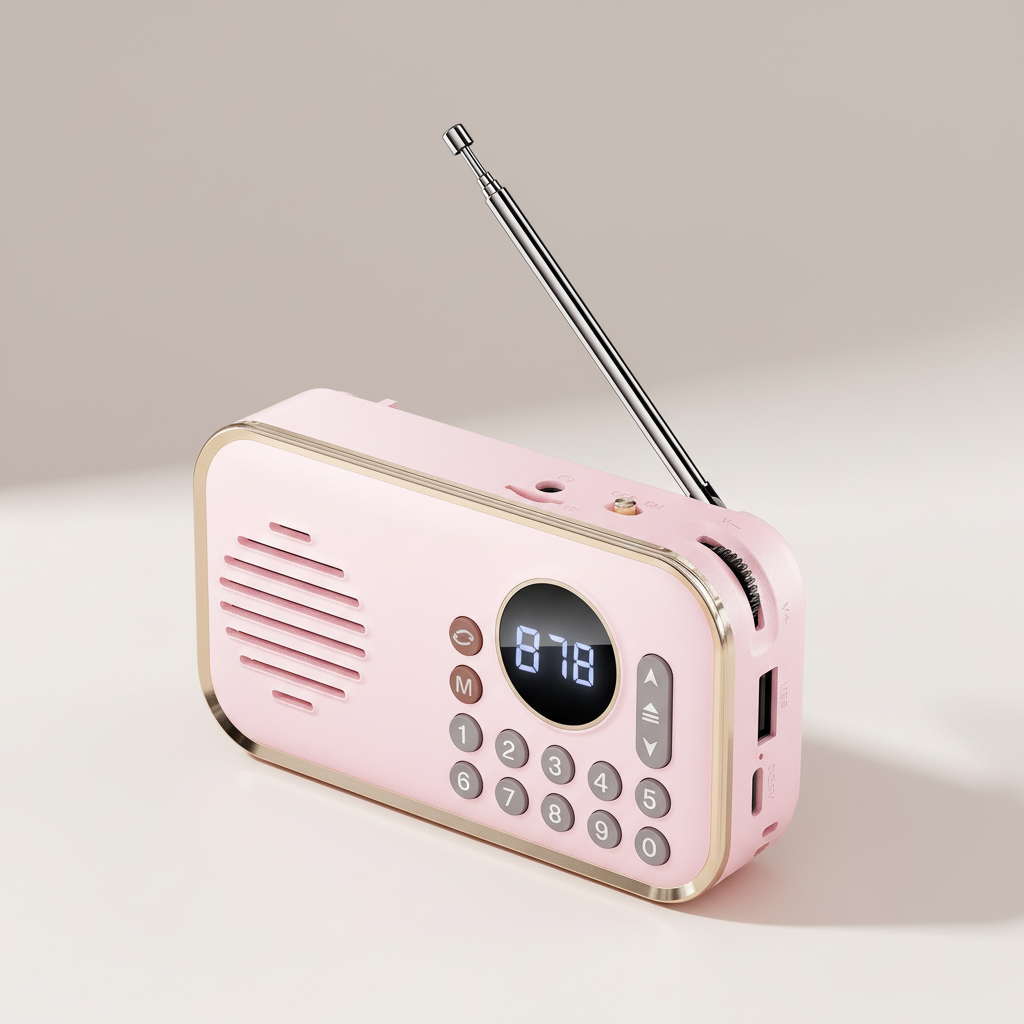 Tragbarer Bluetooth-Lautsprecher mit UKW-Radio und USB-Anschluss