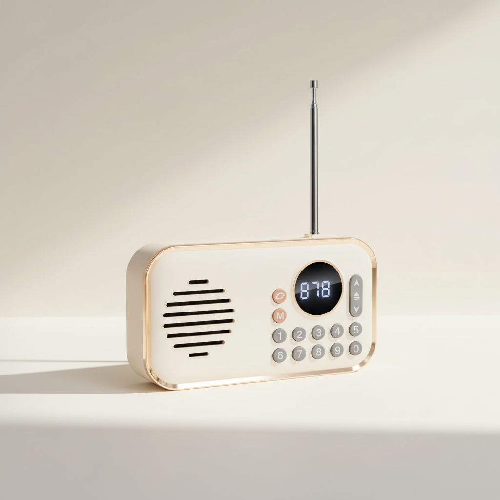 Tragbarer Bluetooth-Lautsprecher mit UKW-Radio und USB-Anschluss