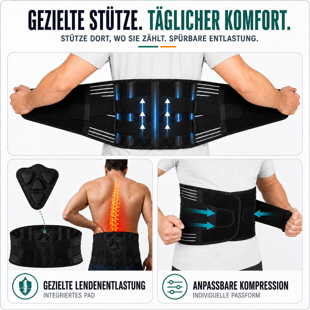 Nordspur | Spineforte Verstellbarer Lendenstützgürtel