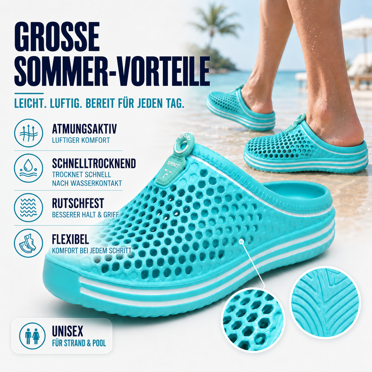 Nordspur | Splashco Hollow-Out Slip-On Wasser-Sandale
