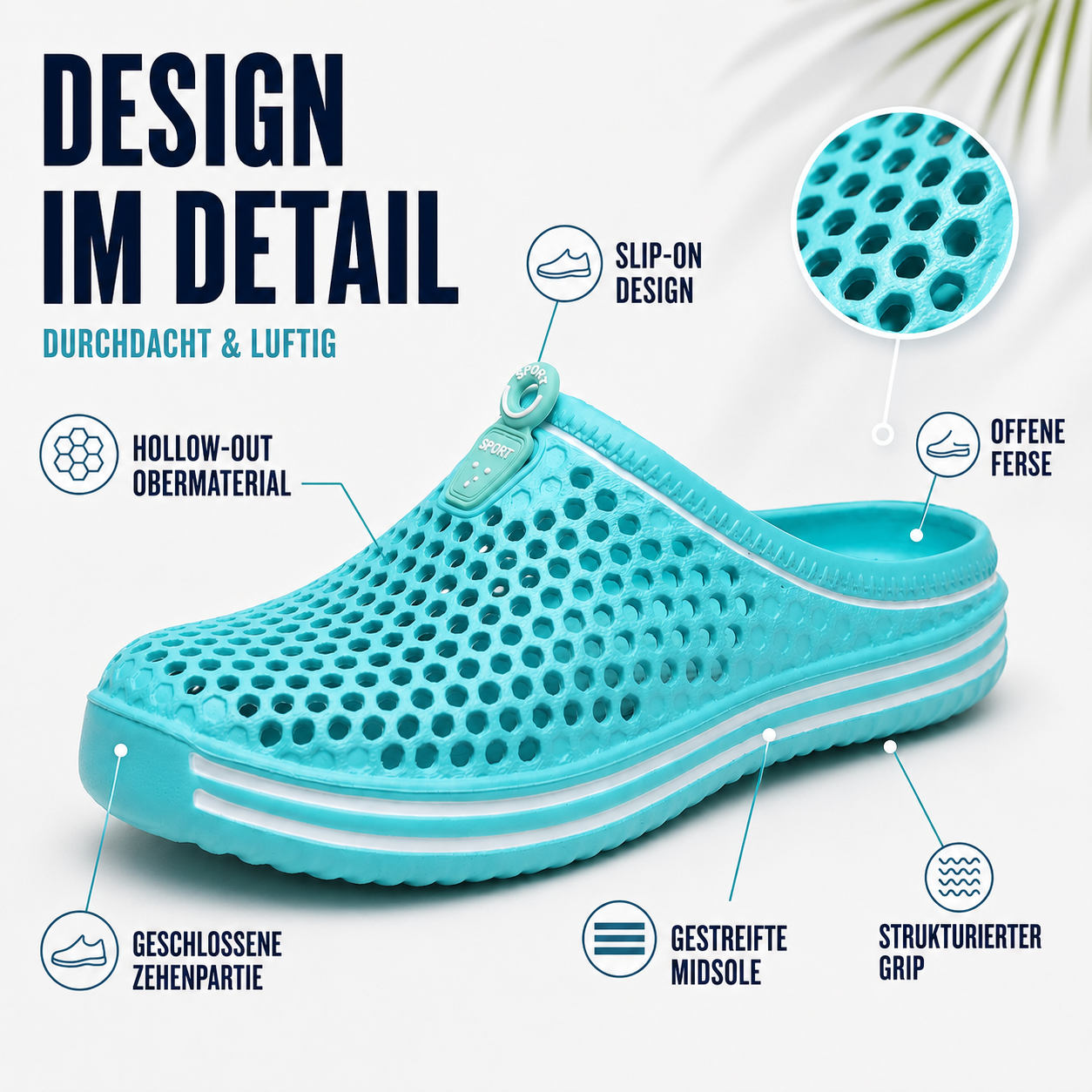 Nordspur | Splashco Hollow-Out Slip-On Wasser-Sandale