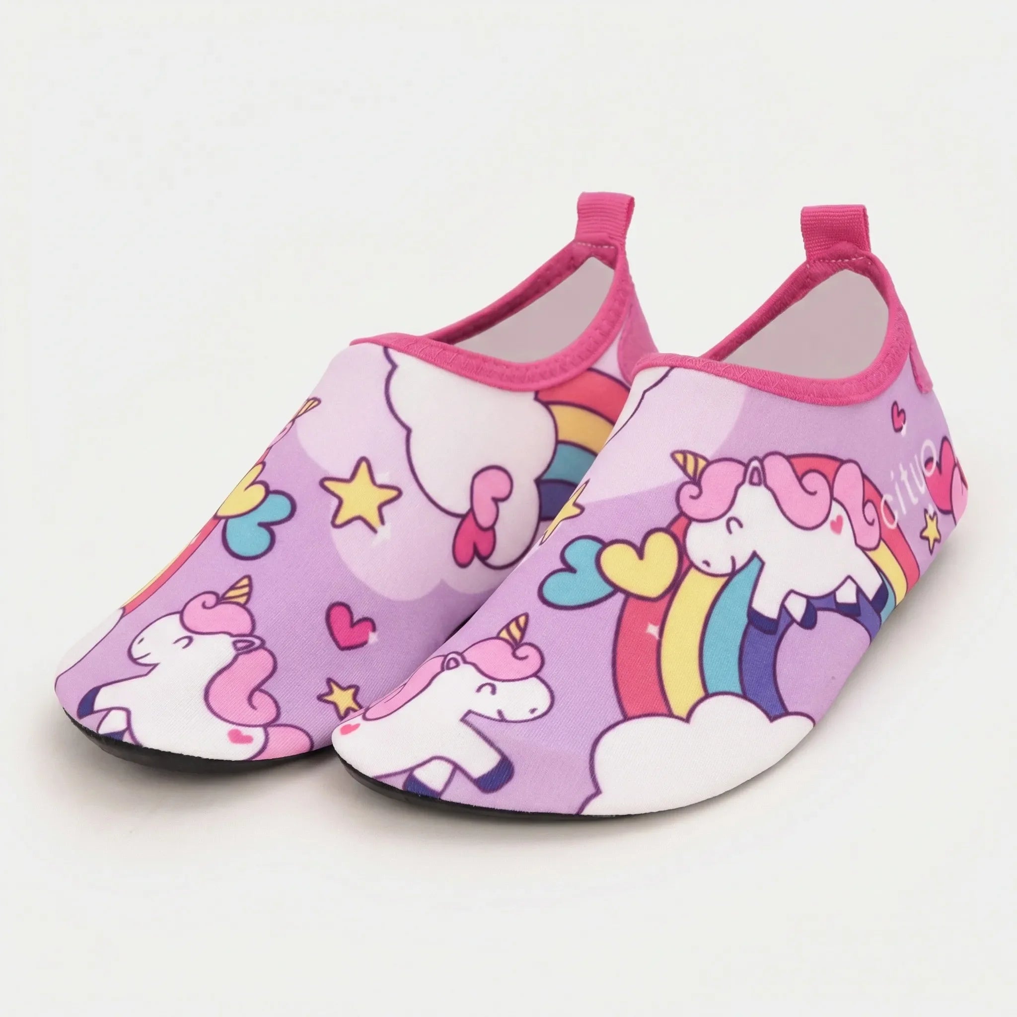 Kinderwasserschuhe leicht rutschfest bunte Designs Strand Pool