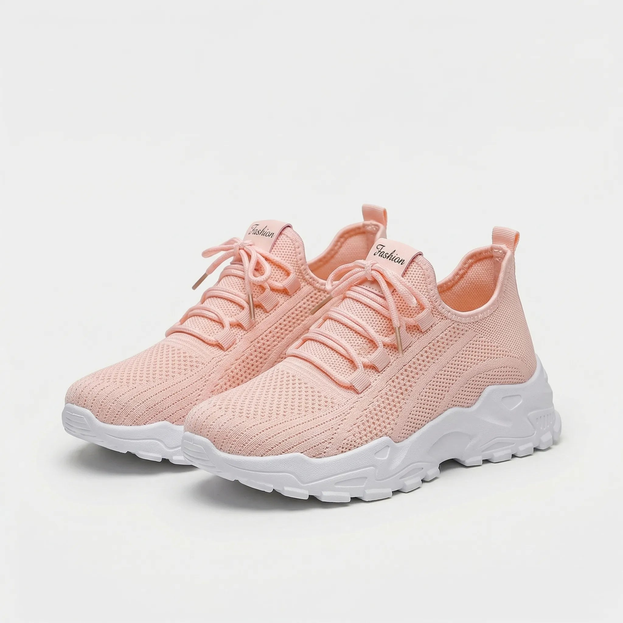 Damen Sneaker Leopardenmuster Strickschaft atmungsaktiv Schnürer