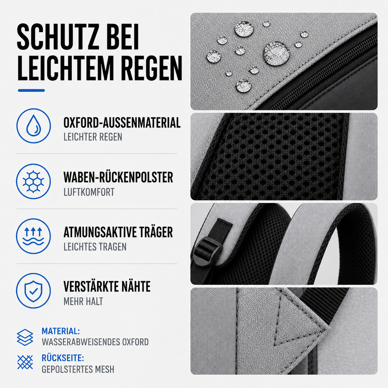 Nordspur | Spritzwassergeschützter Business-Rucksack