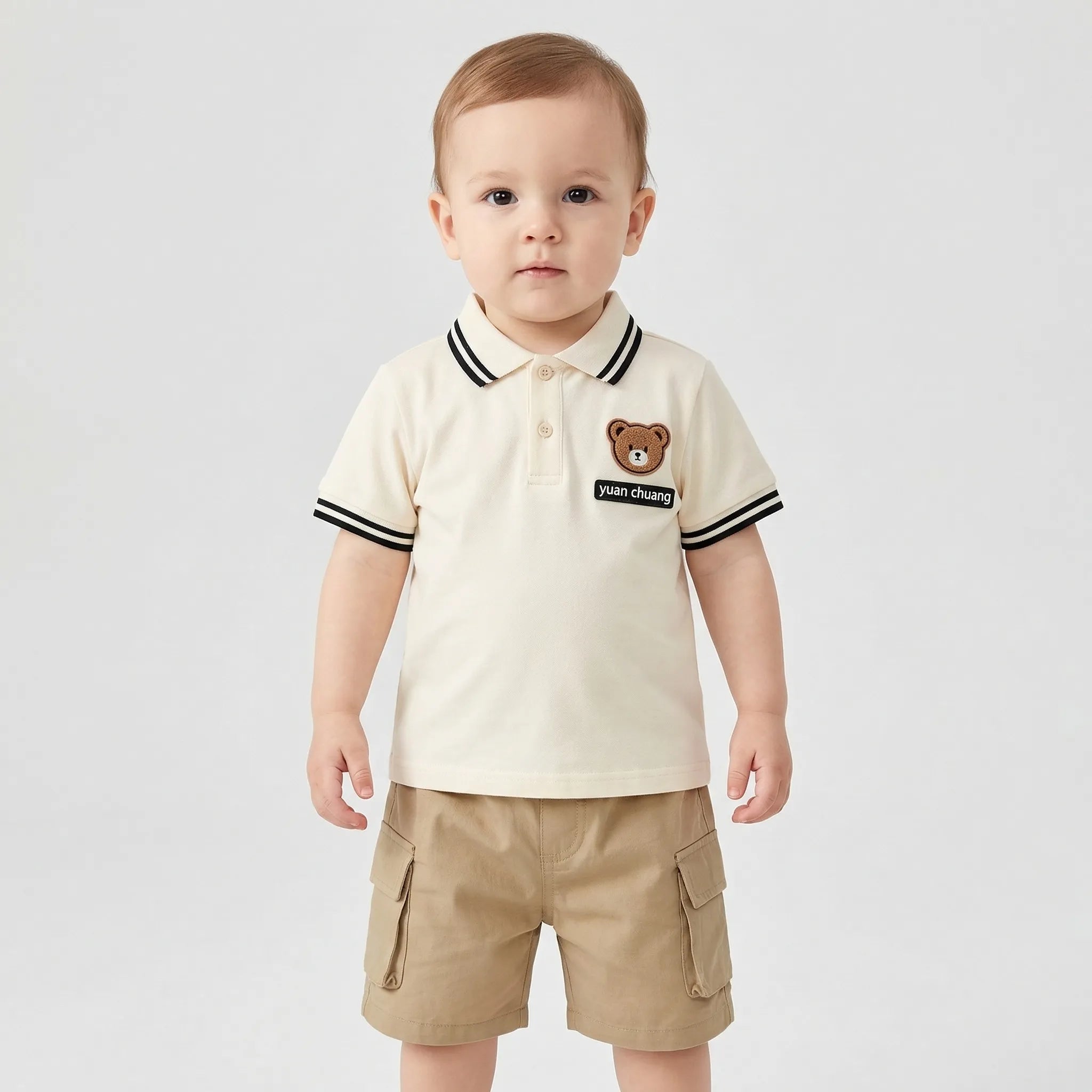 Baby Sommer Set Jungen T-Shirt Shorts Cartoon Print atmungsaktiv