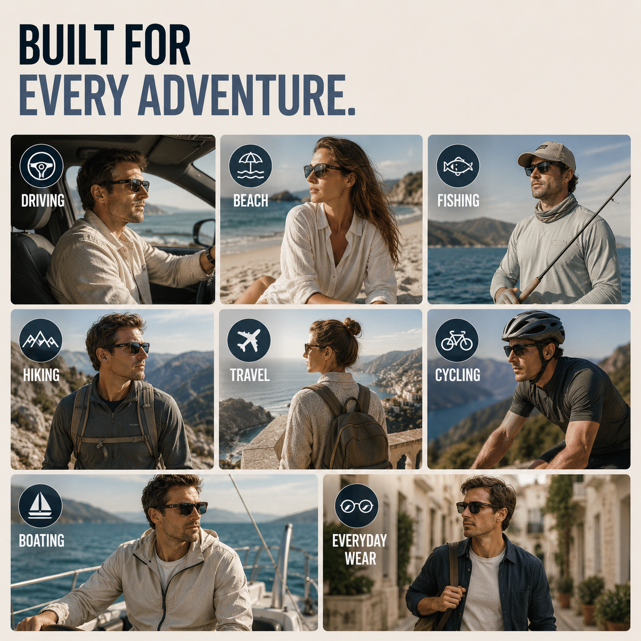 Nordspur | Squarex Eckige polarisierte Sonnenbrille