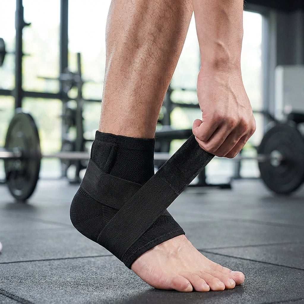 Verstellbare Knöchelbandage für Sport und Alltag, bietet Stabilität und Kompression