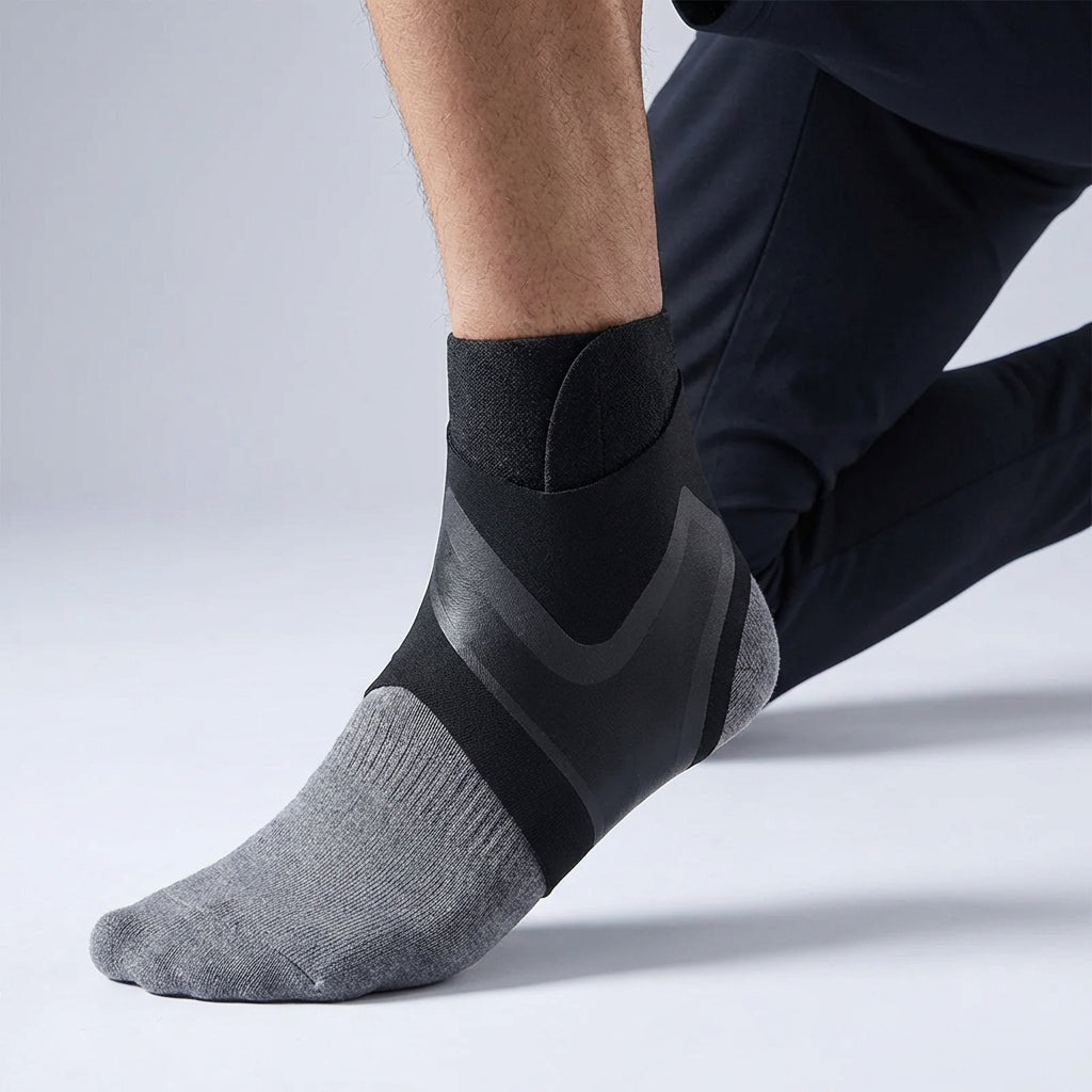 Verstellbare Knöchelbandage für Sport und Alltag, bietet Stabilität und Kompression