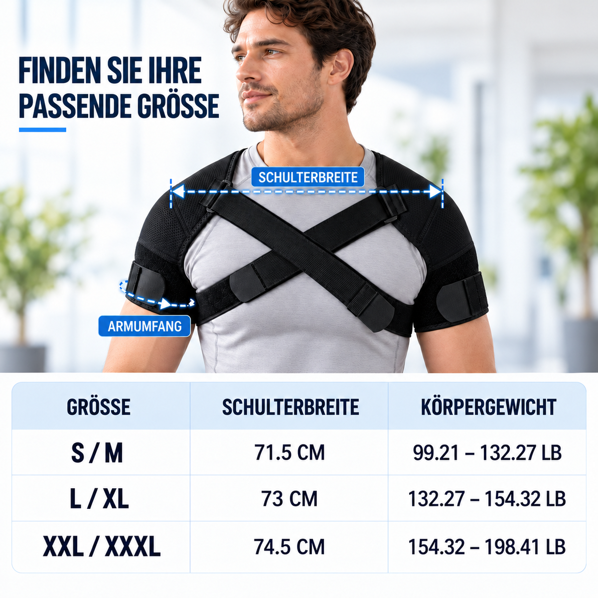 Nordspur | StabiliXen Verstellbare Schulterstützung mit Kreuzriemen