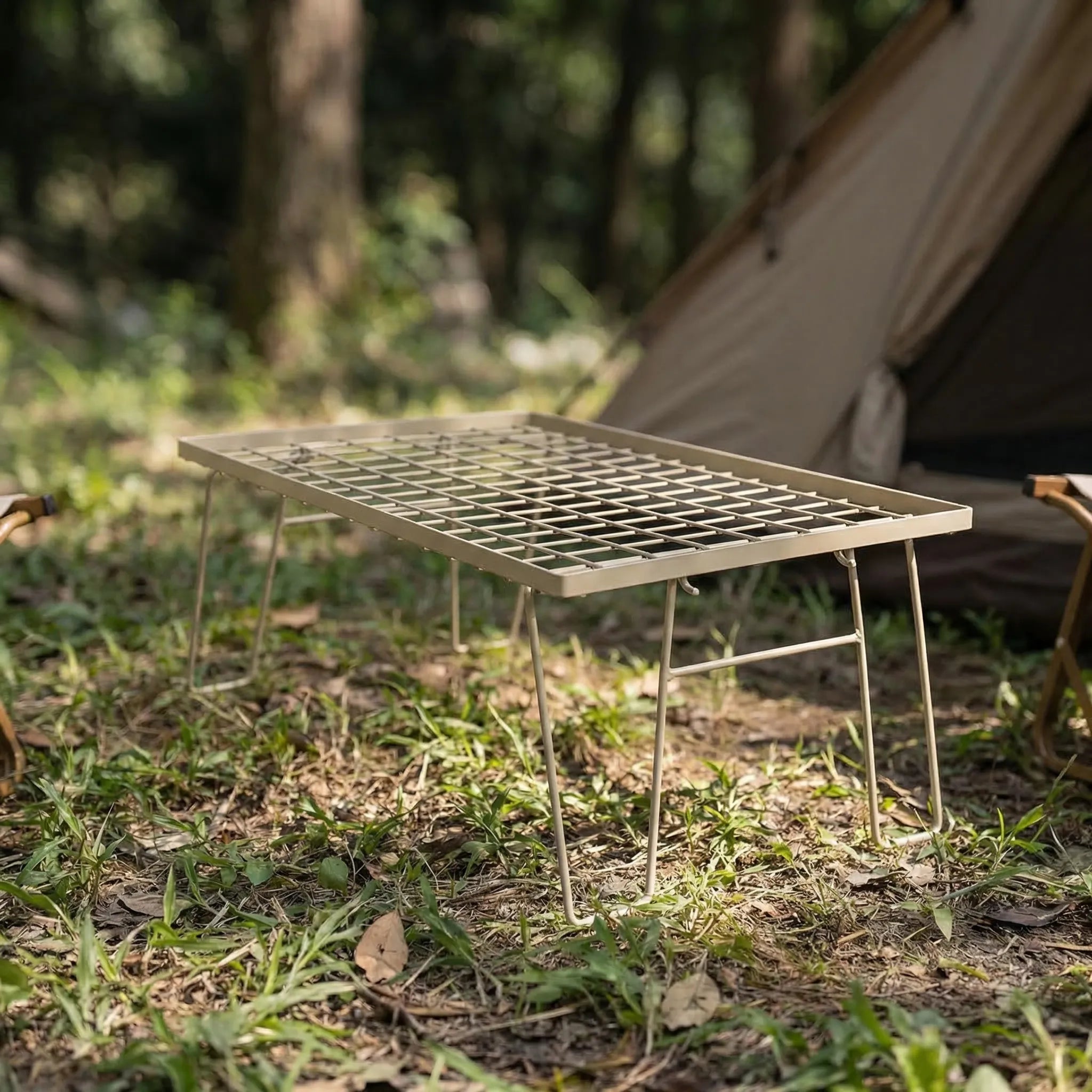 Klappbarer Campingtisch stapelbar Outdoor Eisendraht