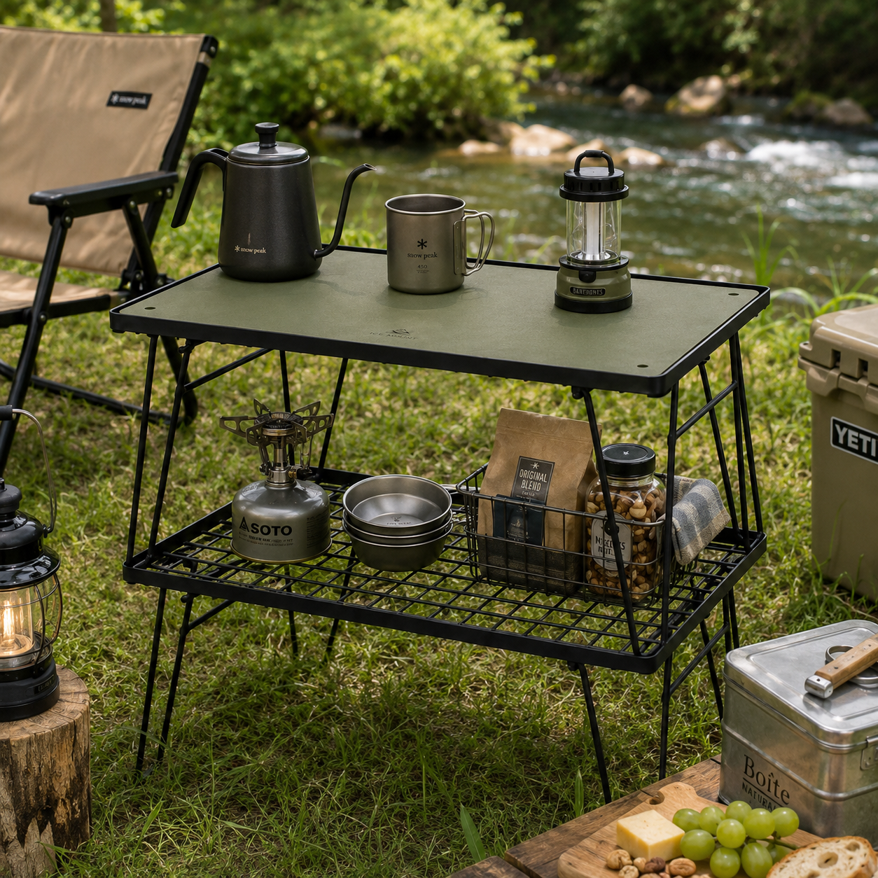 Nordspur | Stackly Klappbarer Stapelbarer Outdoor-Campingtisch