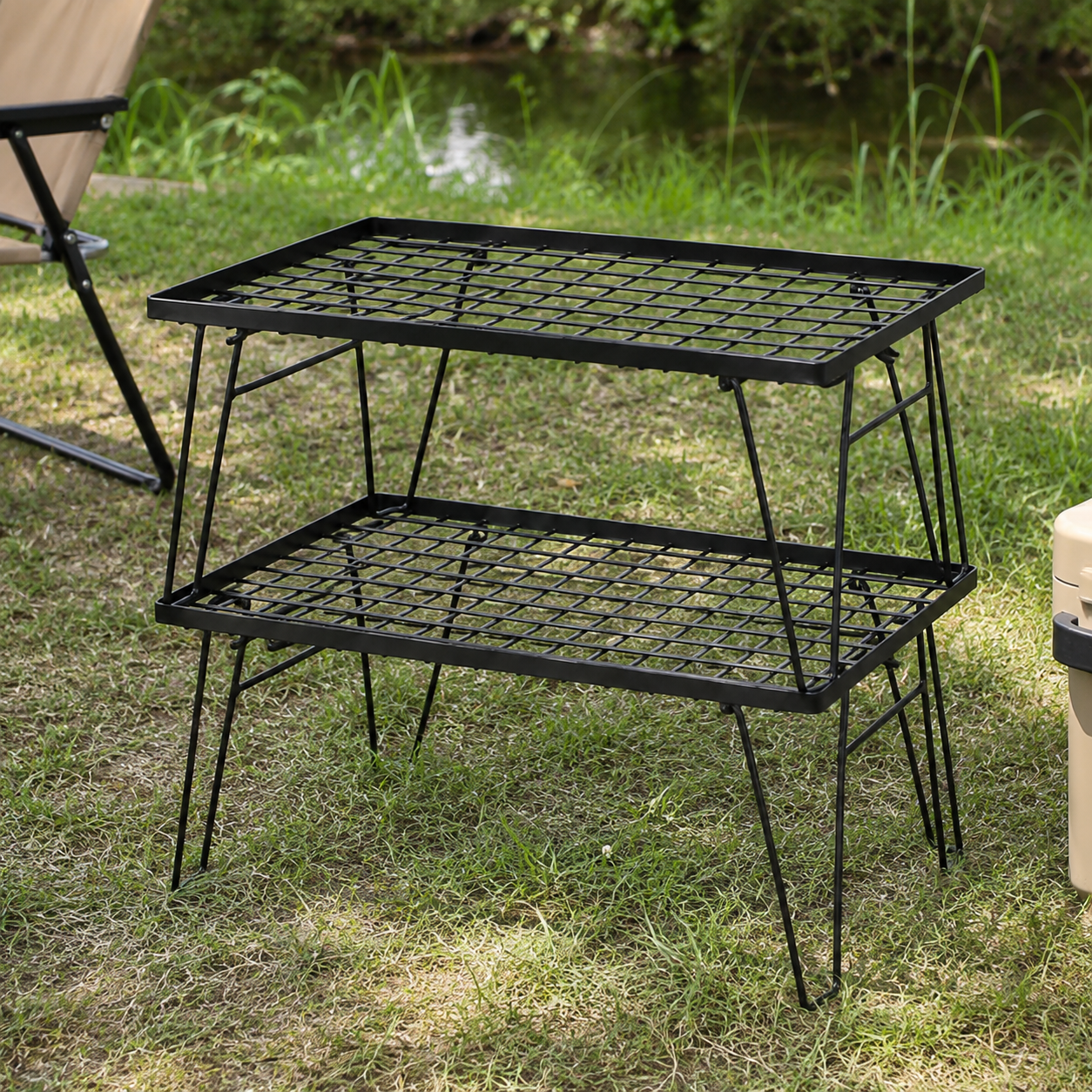 Nordspur | Stackly Klappbarer Stapelbarer Outdoor-Campingtisch