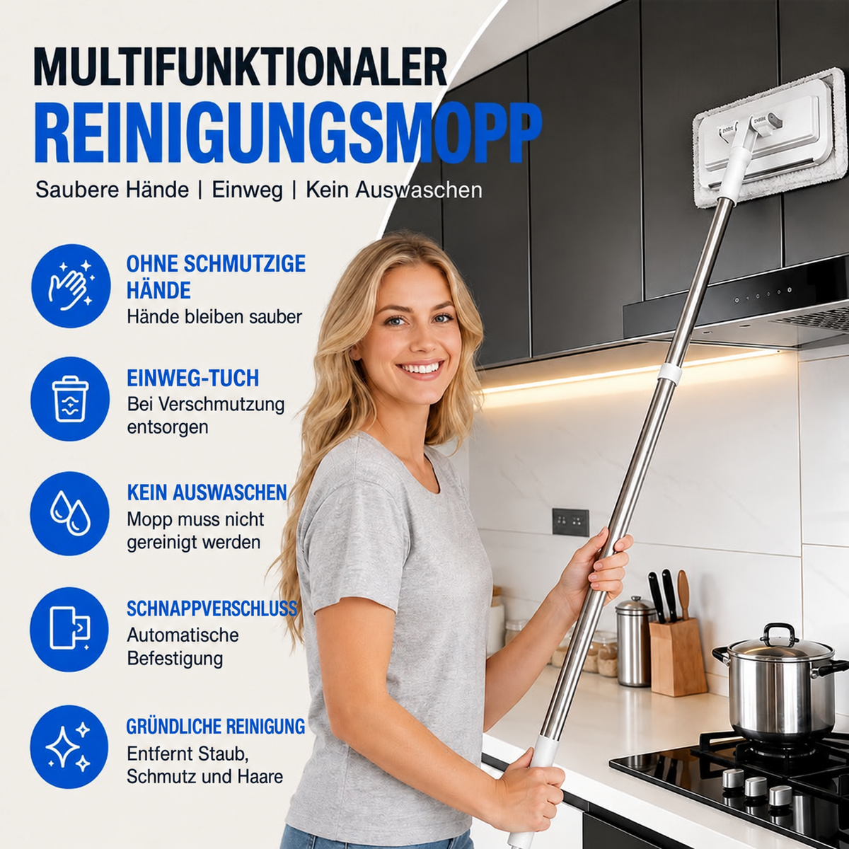 Nordspur | Stoff-Klemmmopp für jedes Material