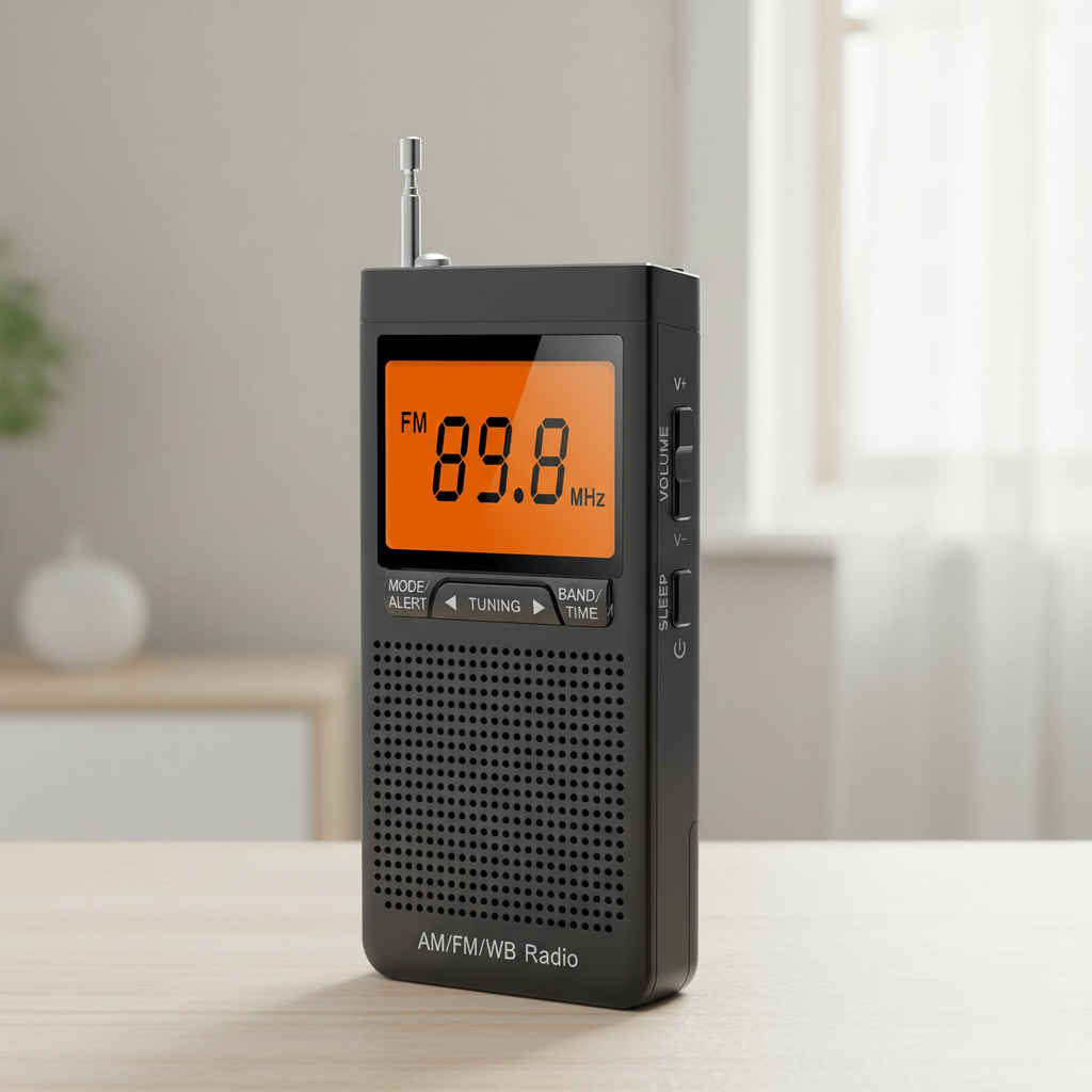 Tragbares Notfall-Wetterradio mit MW- und UKW-Empfang