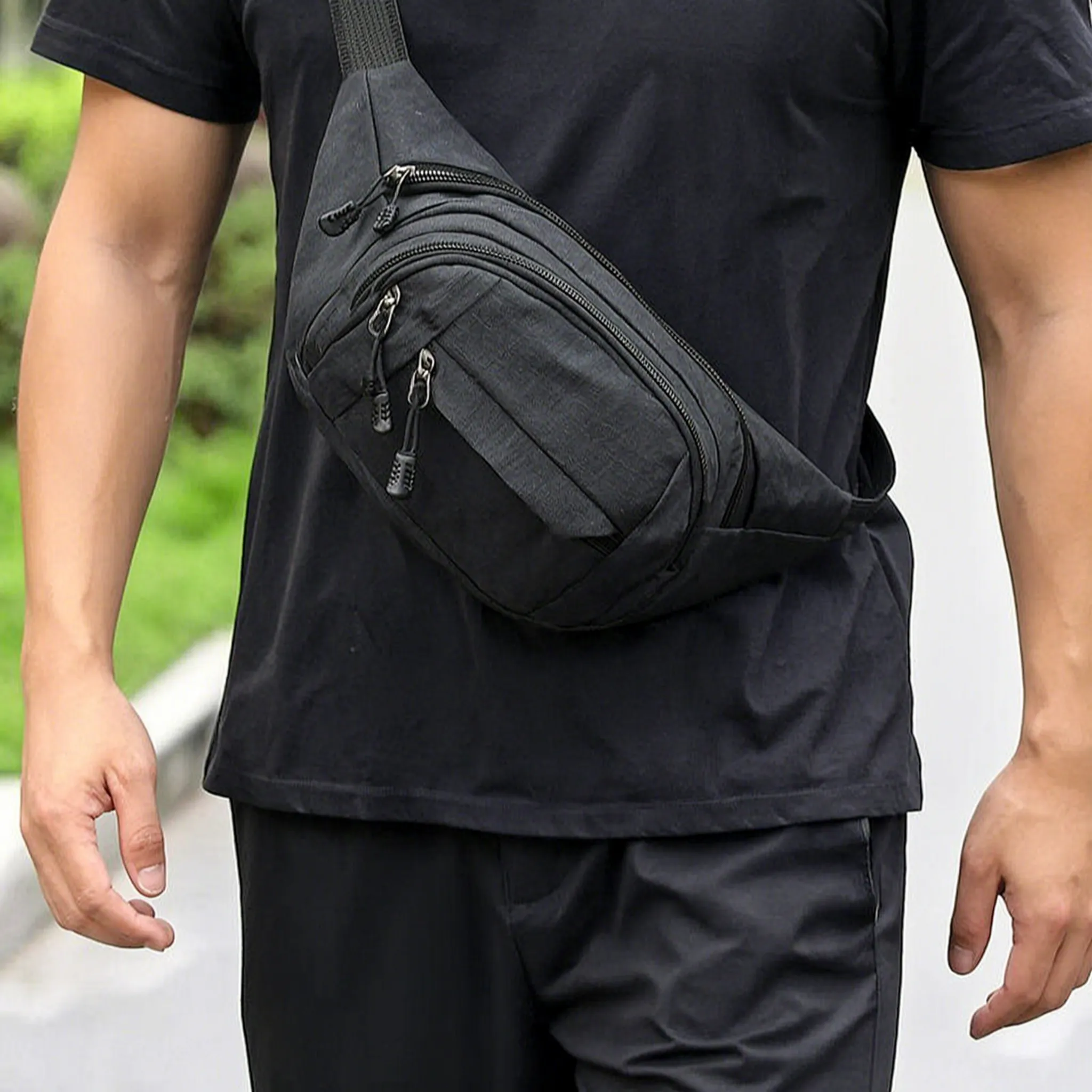 Hüfttasche Multi-Pocket mit verstellbarem Riemen Schultertragung