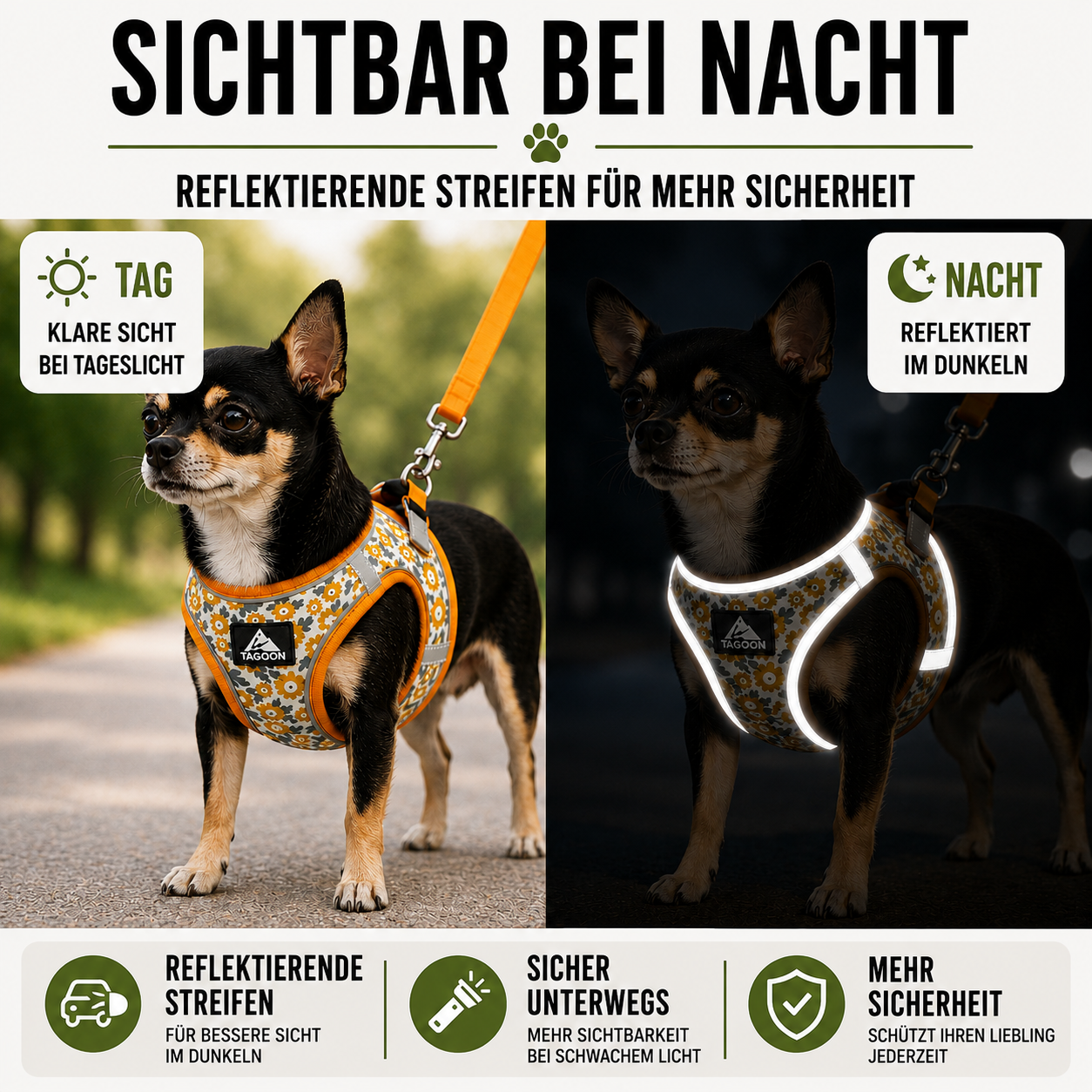 Nordspur | Striddler Verstellbares Anti-Zug-Haustiergeschirr-Set