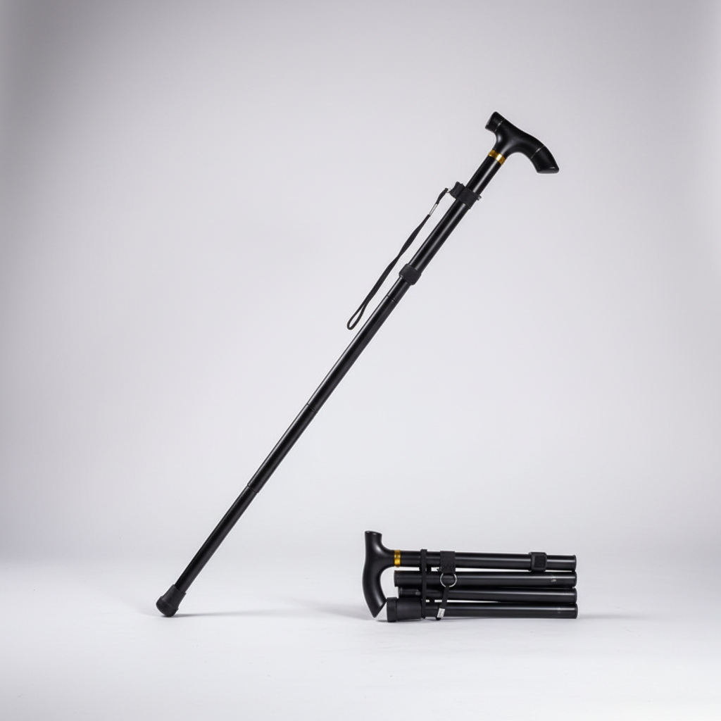 Klappbarer Teleskop-Wanderstock leicht ergonomisch