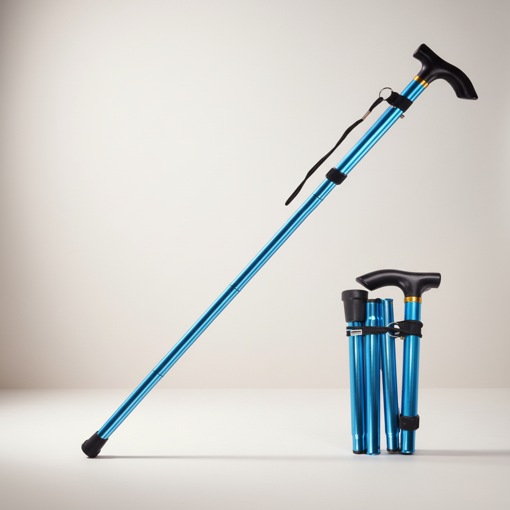 Klappbarer Teleskop-Wanderstock leicht ergonomisch