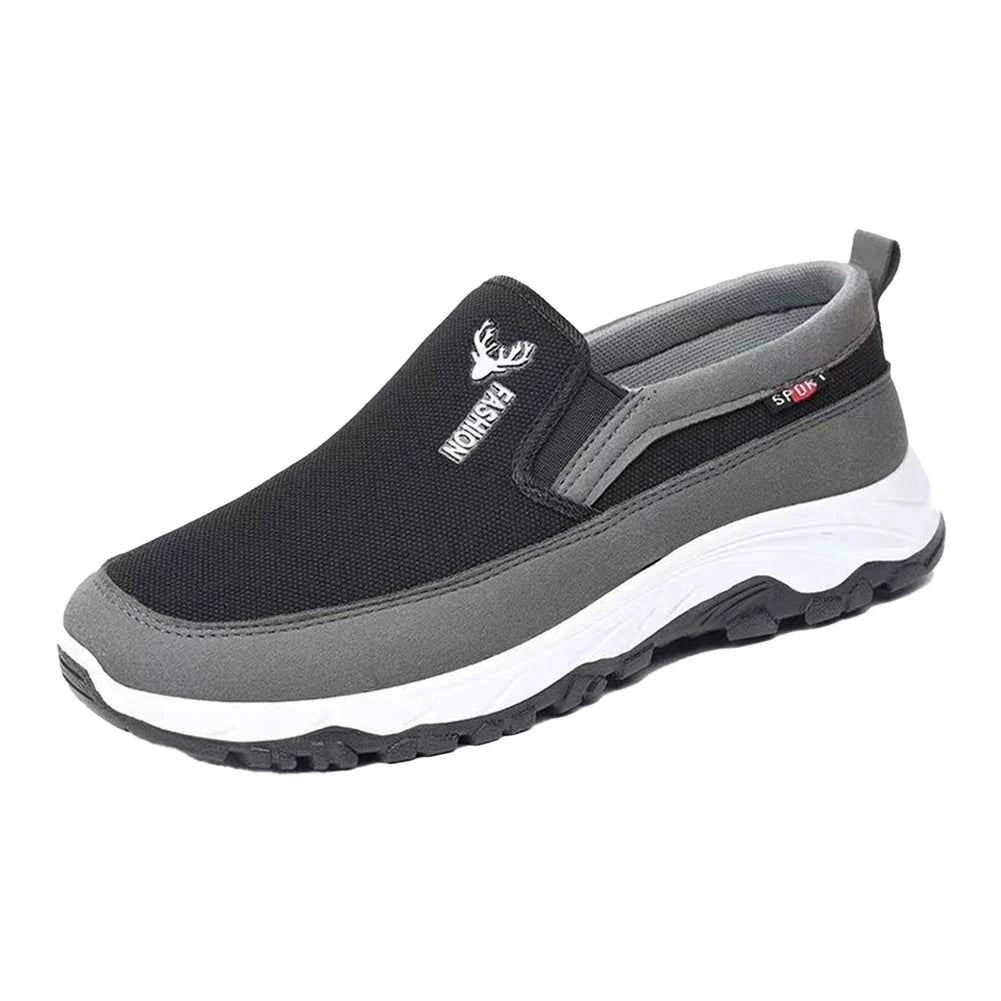 Herren Slip-On Gehschuhe mit rutschfester Sohle und Fußgewölbestütze