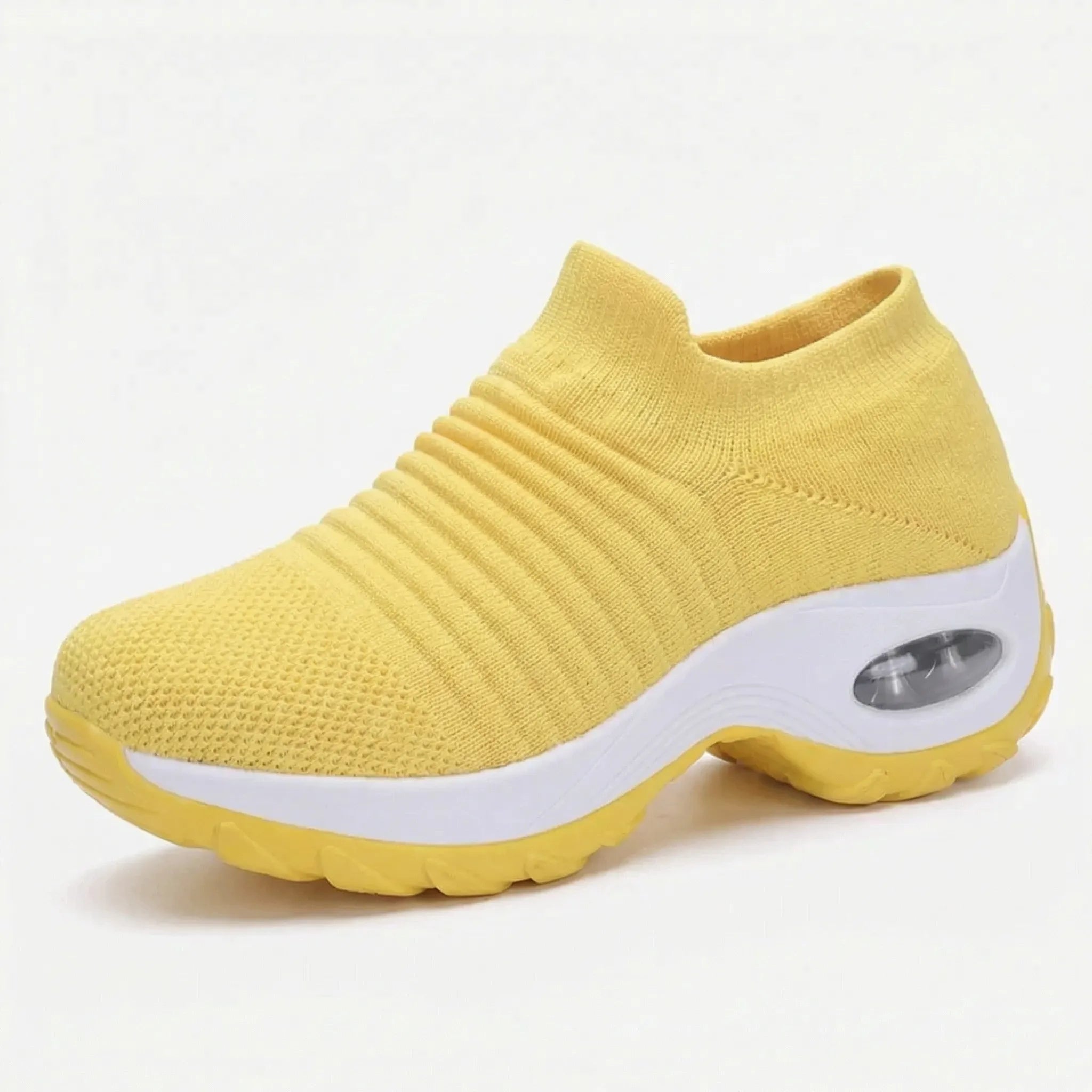 Damen-Slip-On-Trainer mit gepolsterter Plattformsohle und atmungsaktivem Mesh