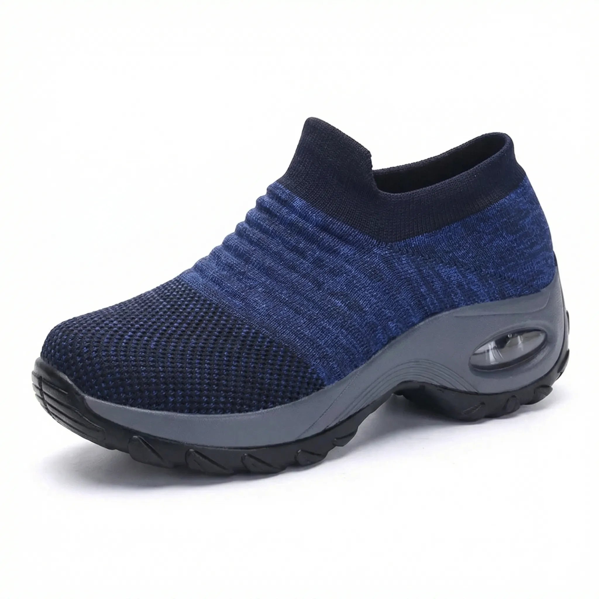 Damen-Slip-On-Trainer mit gepolsterter Plattformsohle und atmungsaktivem Mesh