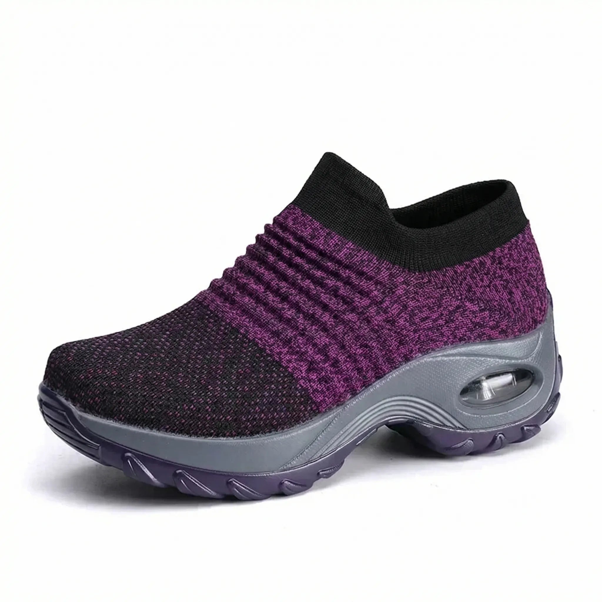 Damen-Slip-On-Trainer mit gepolsterter Plattformsohle und atmungsaktivem Mesh