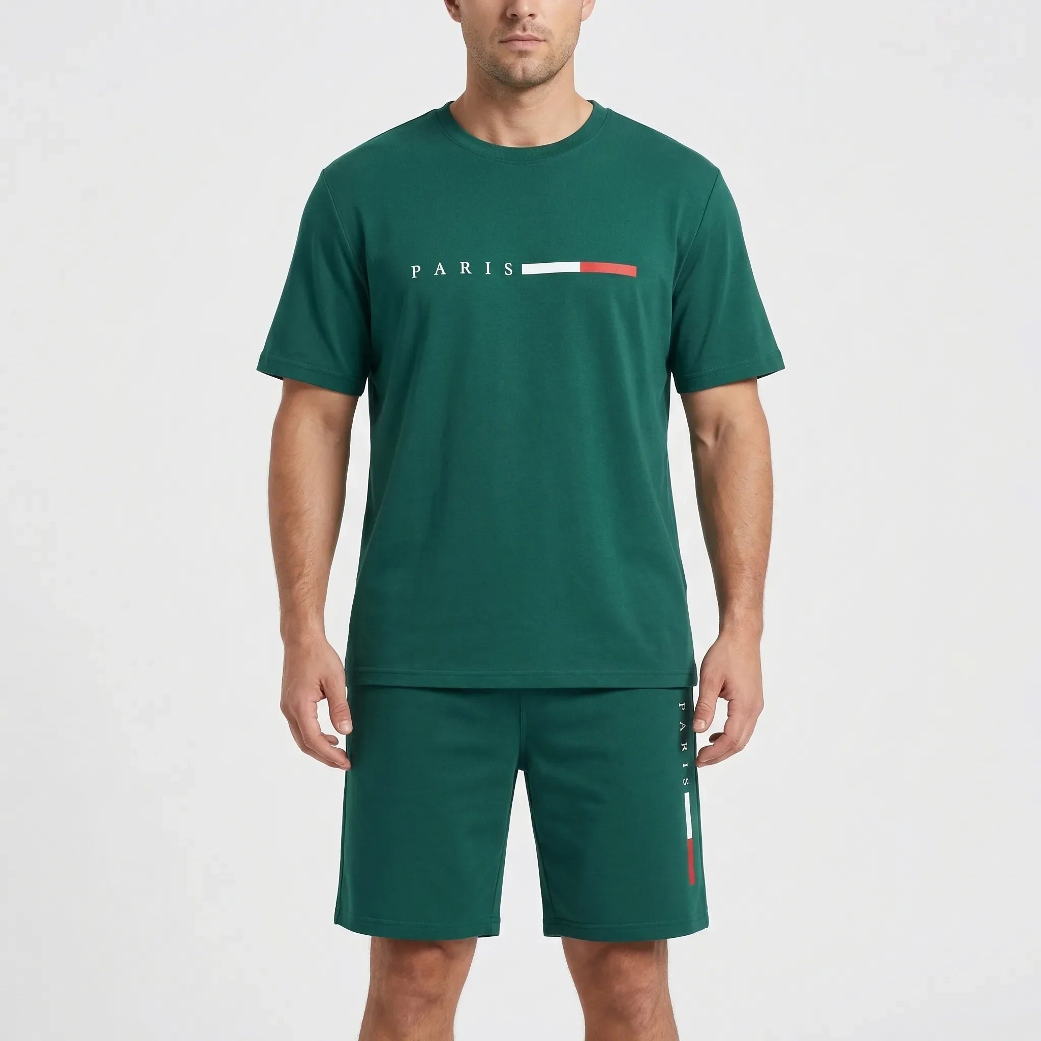 Herren-Trainingsanzug mit Kurzarm und Mesh-Struktur, atmungsaktiv