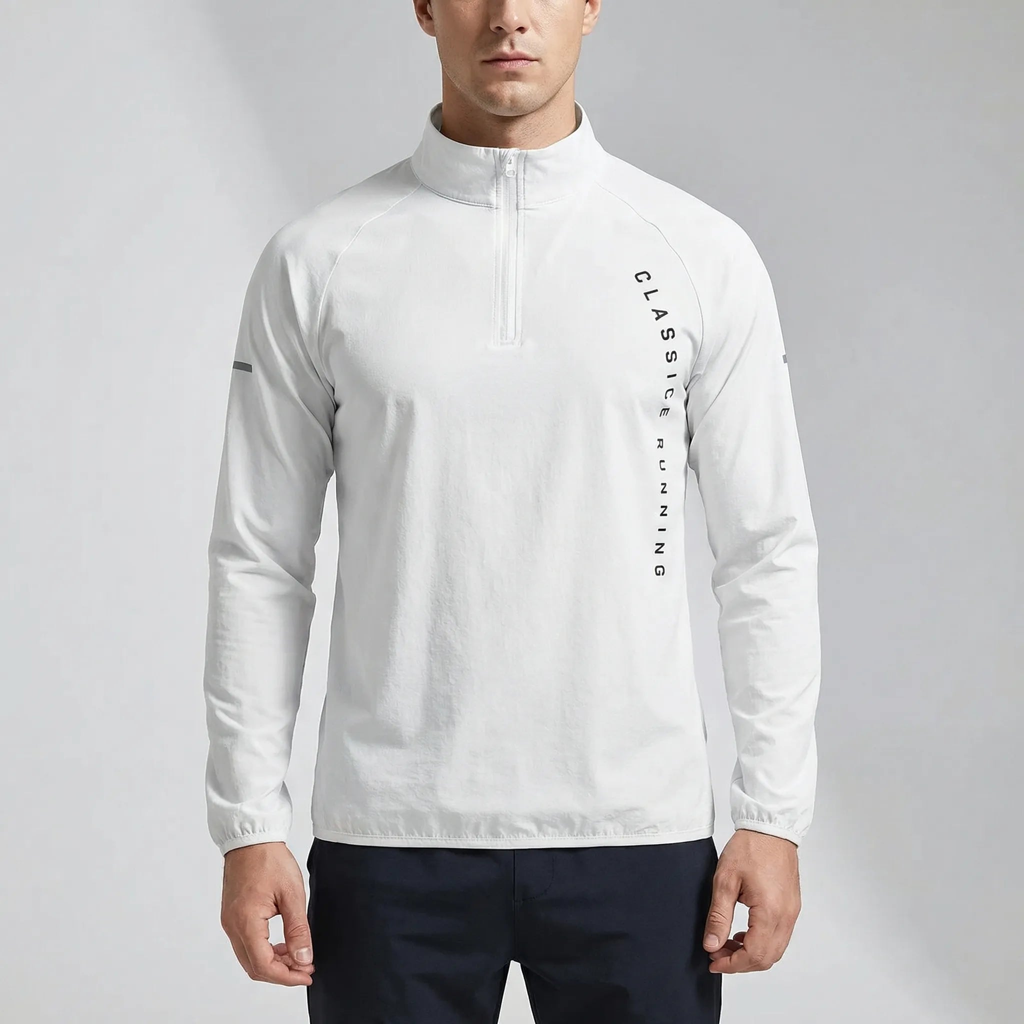 Herren Laufjacke mit Kapuze Reißverschluss entspannte Passform
