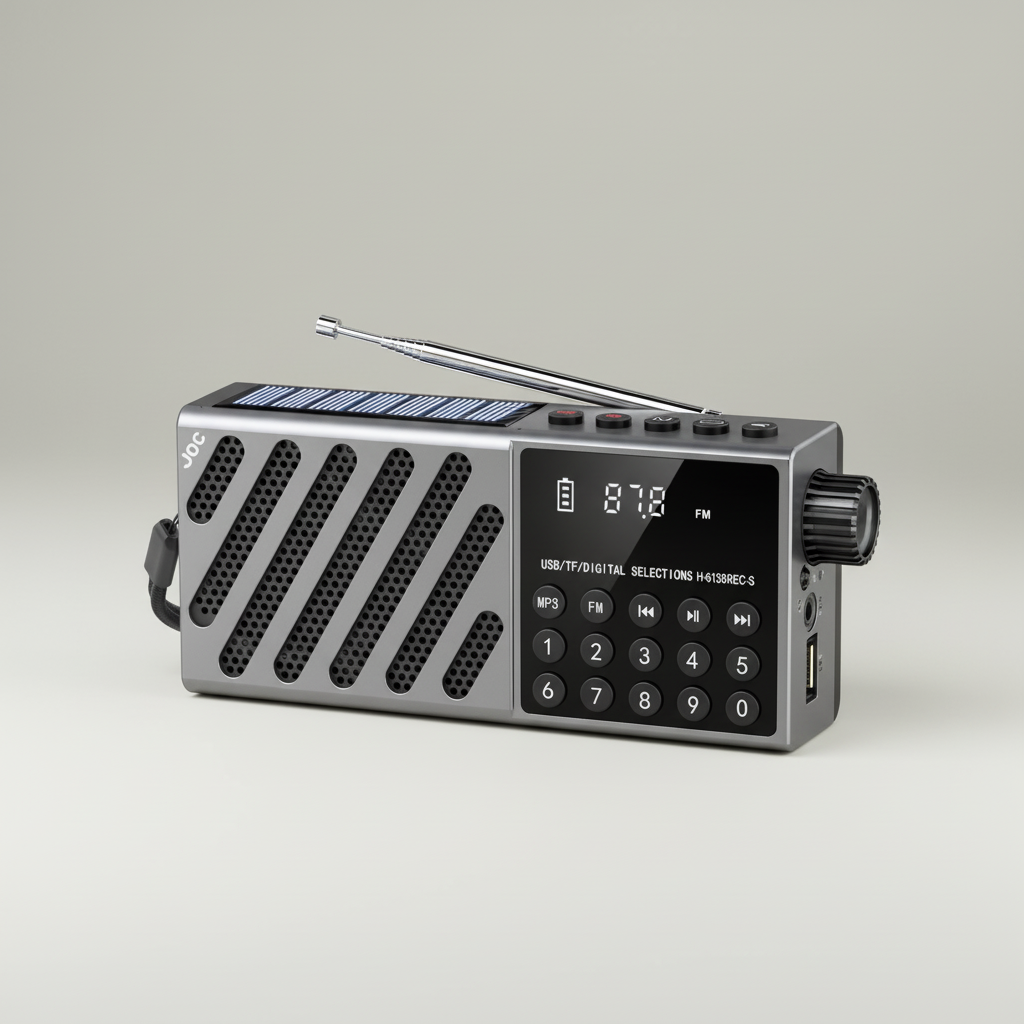 Tragbares Solarradio mit Bluetooth und USB-Wiedergabe