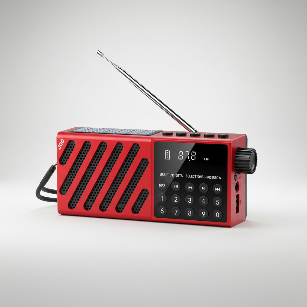 Tragbares Solarradio mit Bluetooth und USB-Wiedergabe