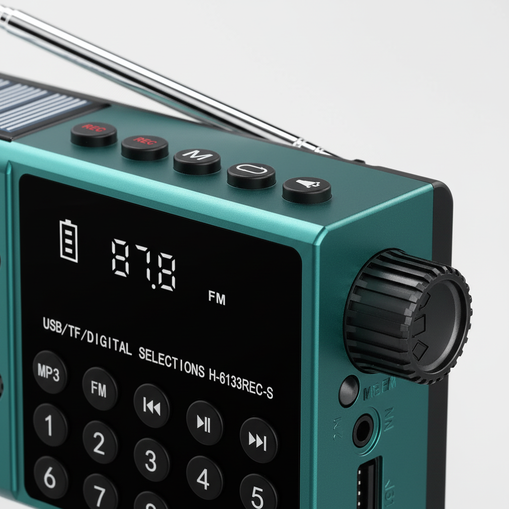 Tragbares Solarradio mit Bluetooth und USB-Wiedergabe
