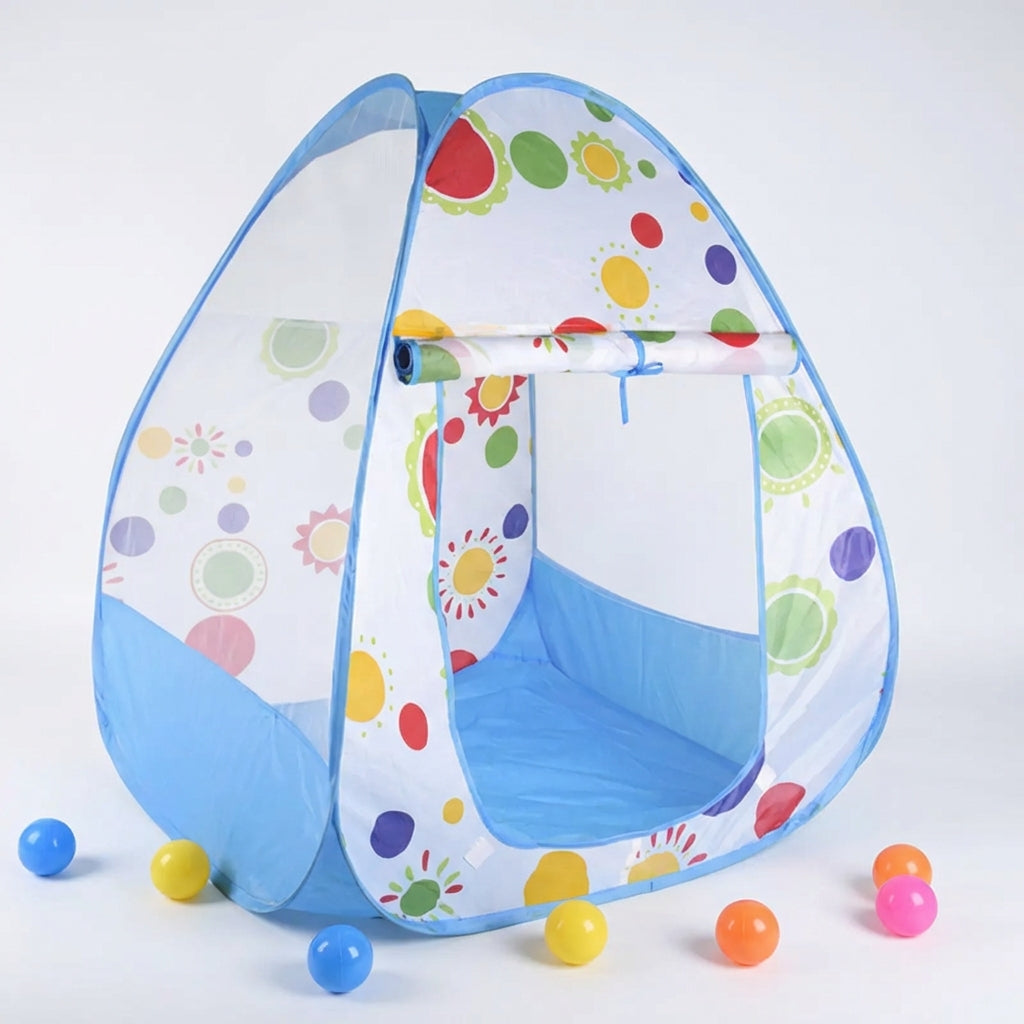 Kinder Pop-up-Spielzelt mit Sonnenblumenmuster und gepolstertem Boden