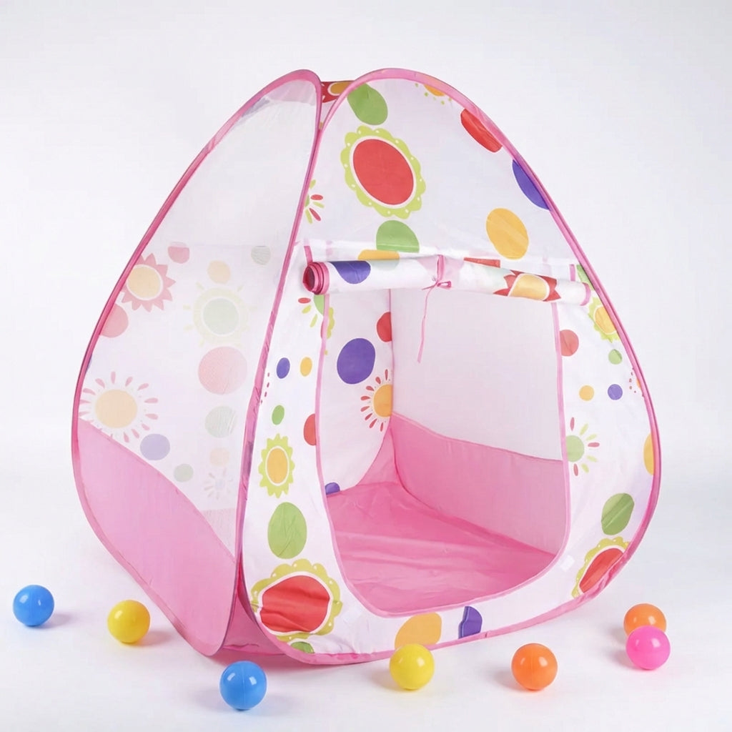 Kinder Pop-up-Spielzelt mit Sonnenblumenmuster und gepolstertem Boden