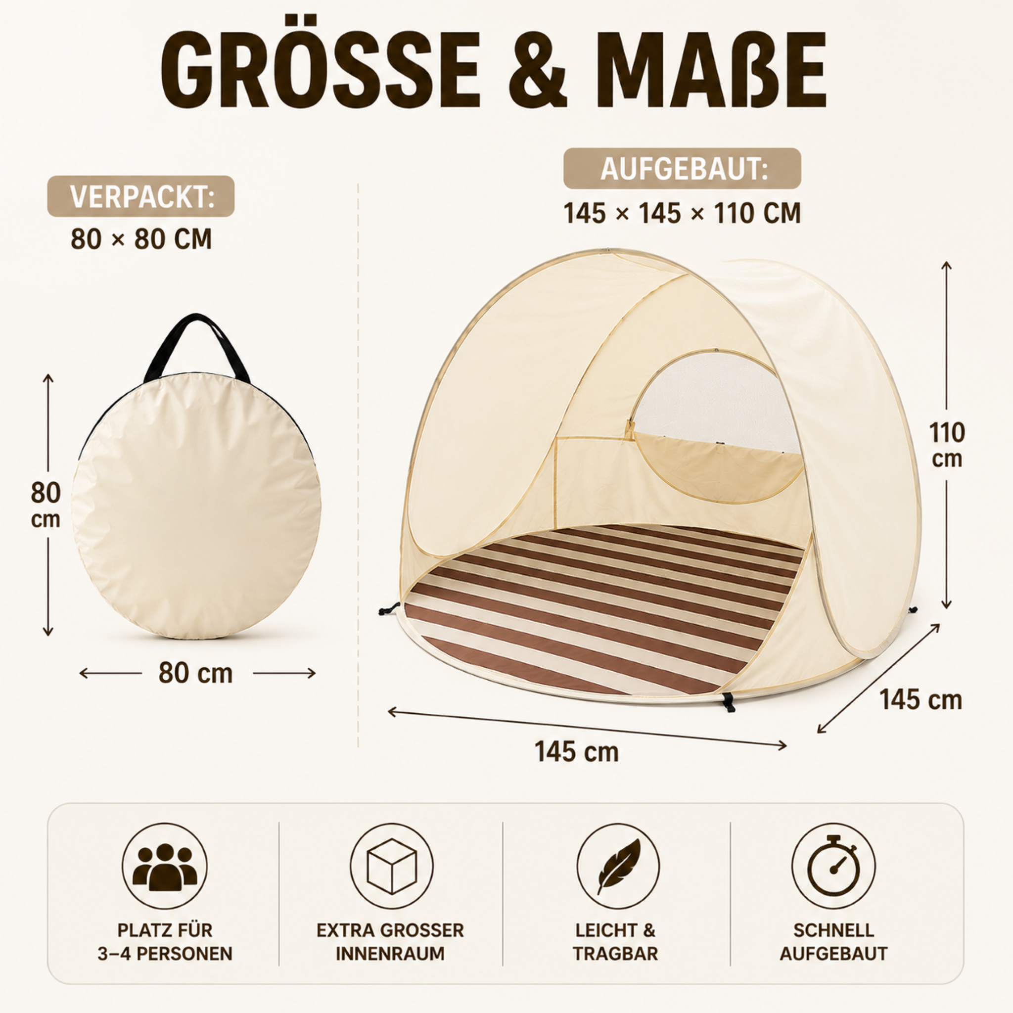 Nordspur | Sunverra Pop-Up Strandmuschel