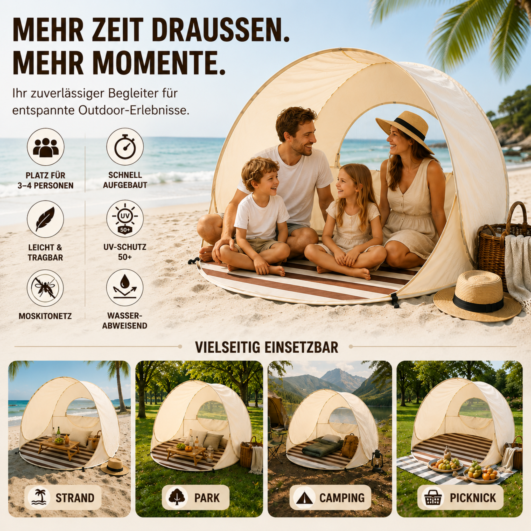Nordspur | Sunverra Pop-Up Strandmuschel