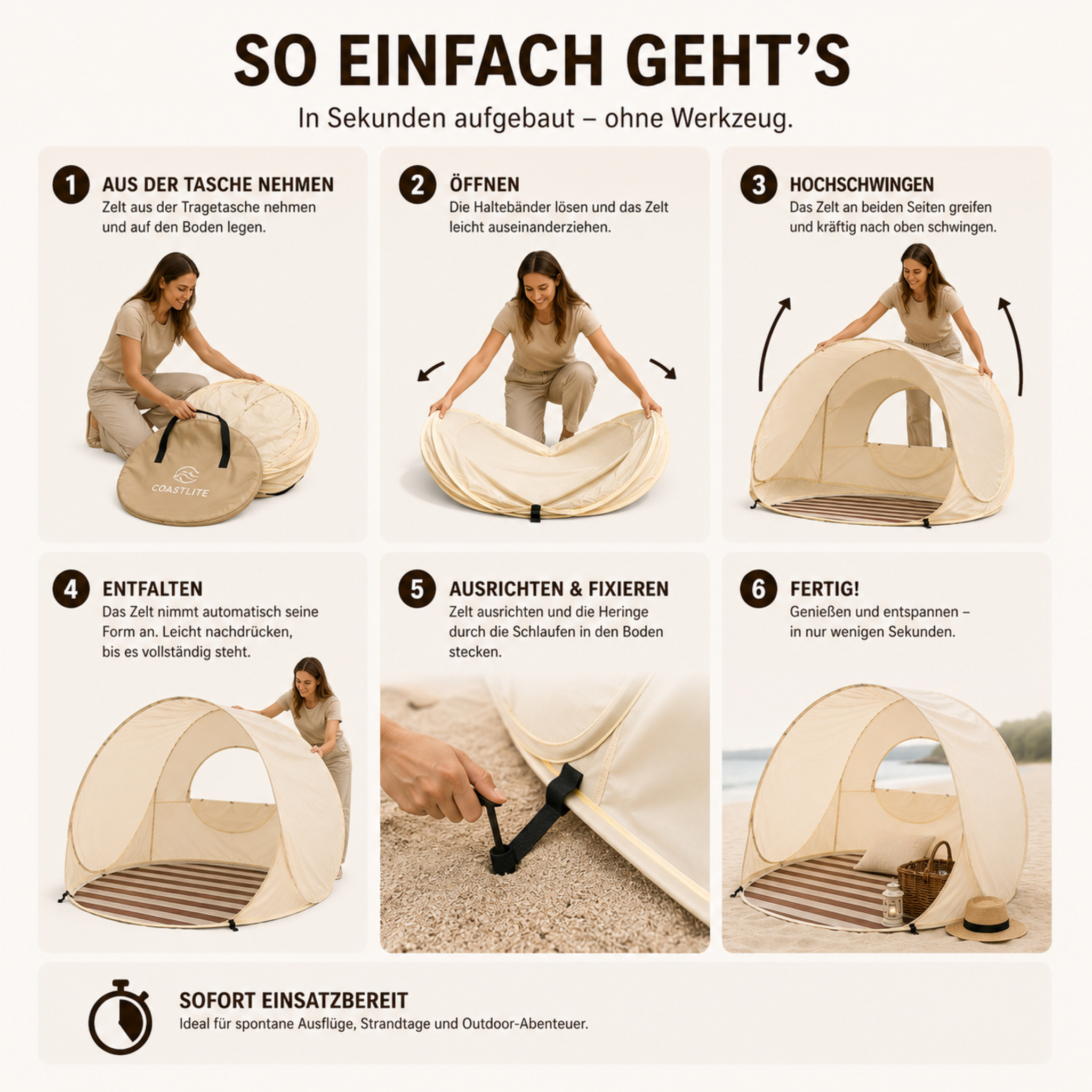 Nordspur | Sunverra Pop-Up Strandmuschel