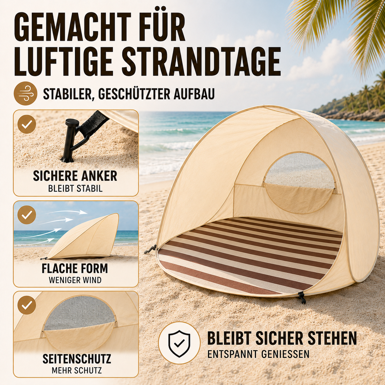 Nordspur | Sunverra Pop-Up Strandmuschel