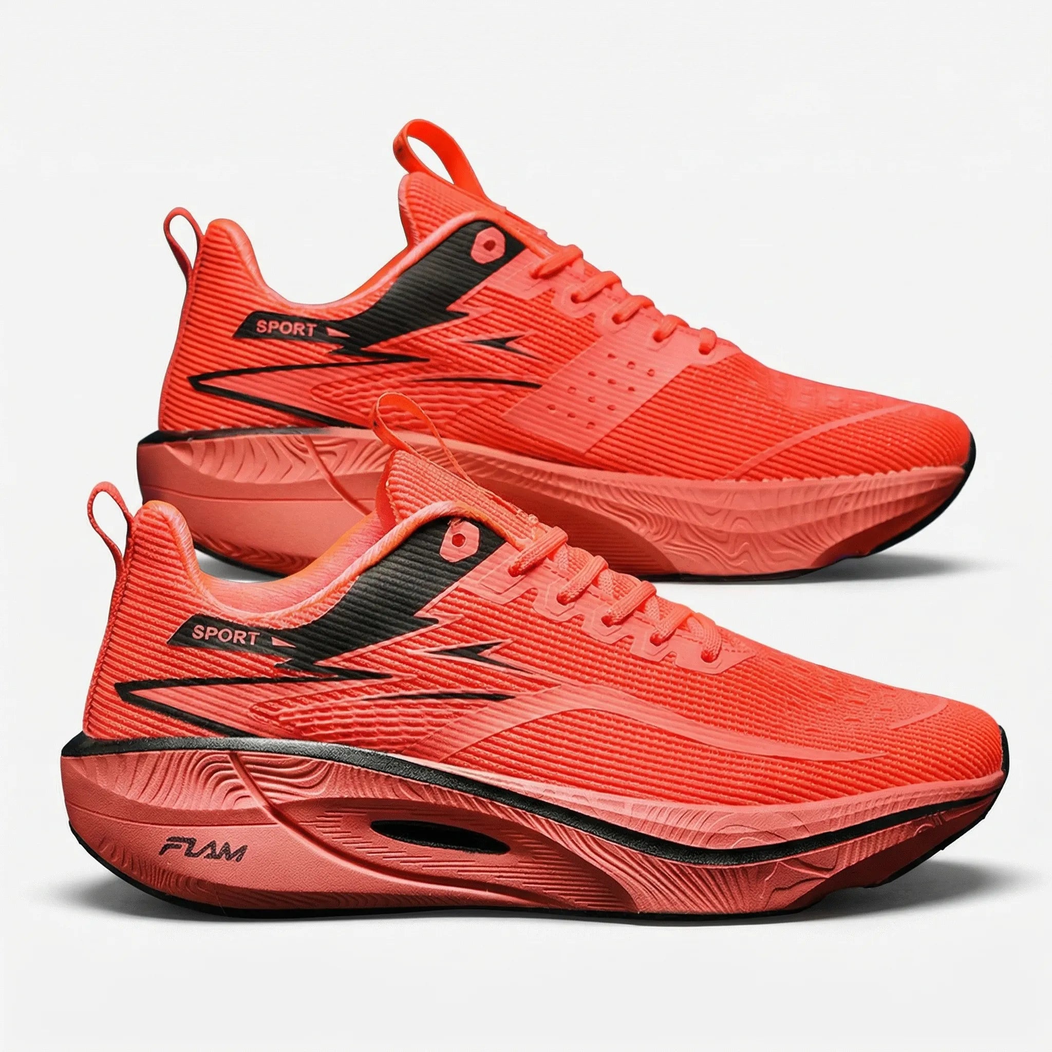 Marathon-Laufschuh mit Karbon-Platte und Air Cushion Ferse