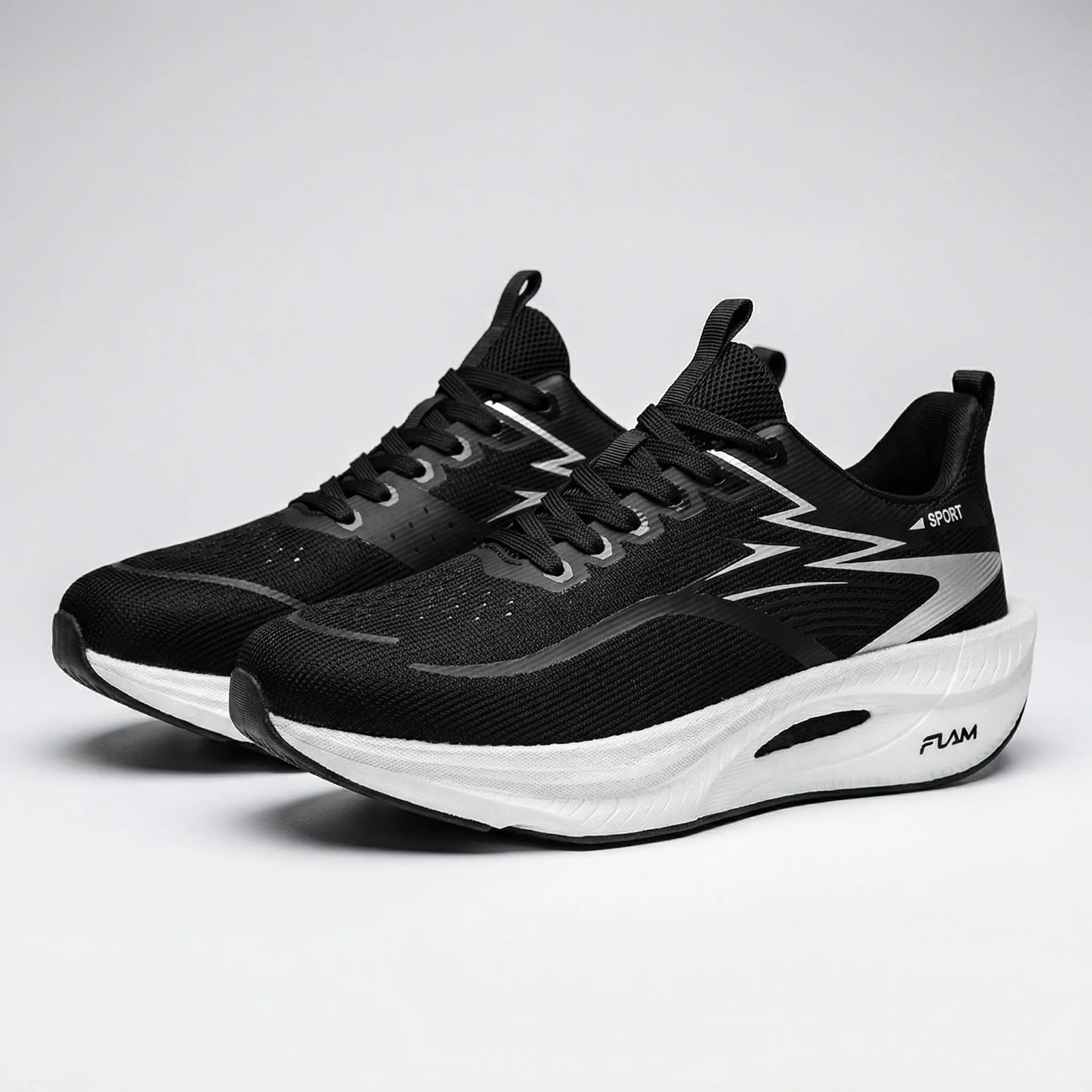Marathon-Laufschuh mit Karbon-Platte und Air Cushion Ferse