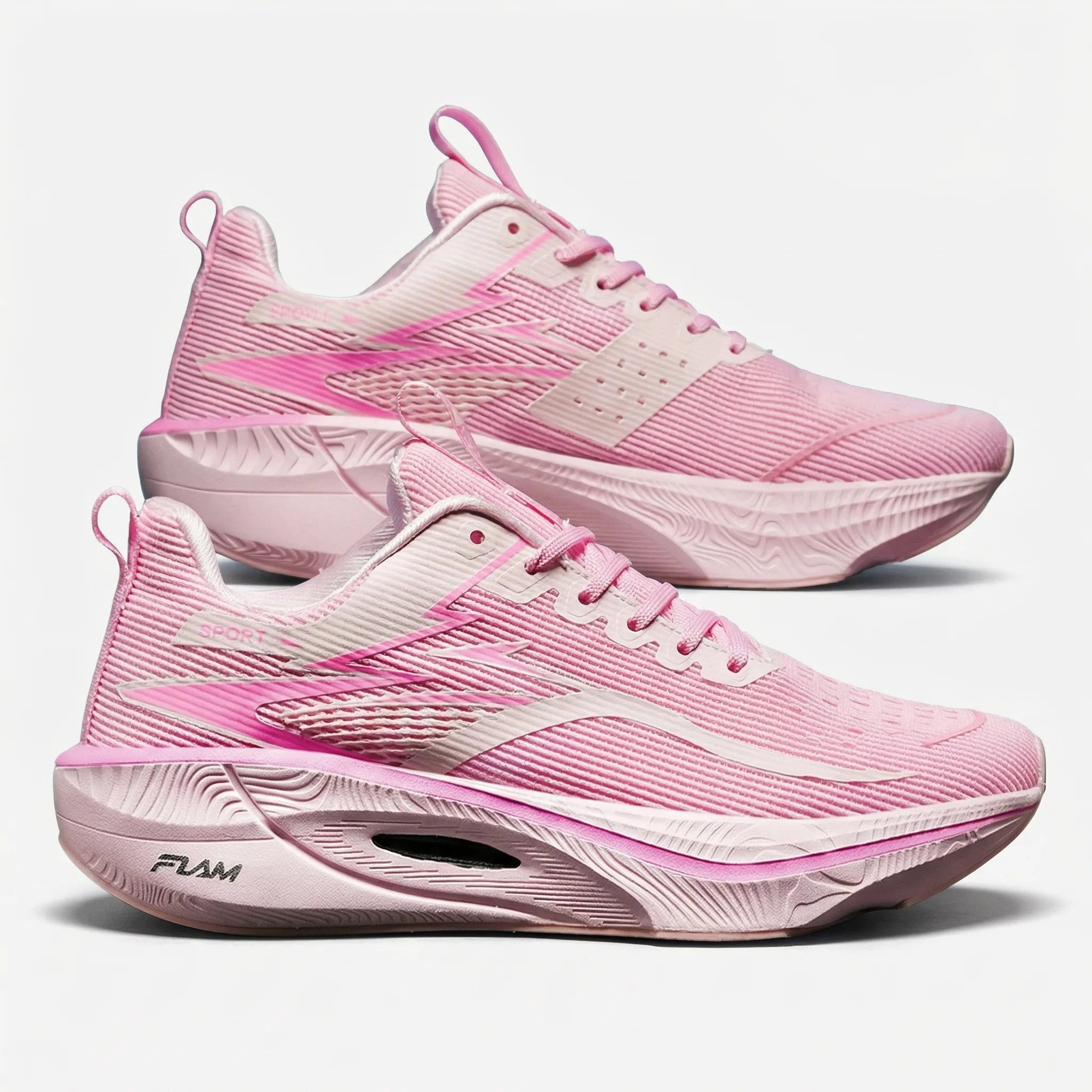 Marathon-Laufschuh mit Karbon-Platte und Air Cushion Ferse