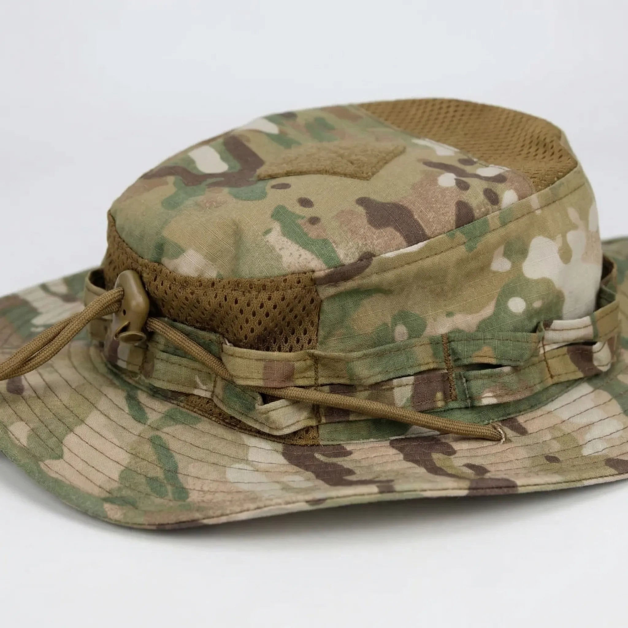 Taktischer Bucket-Hut breiter Rand Mesh-Belüftung Tarnmuster Outdoor