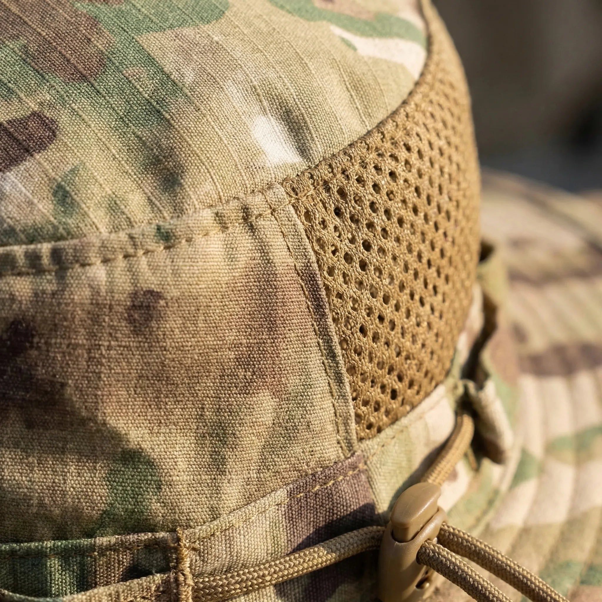 Taktischer Bucket-Hut breiter Rand Mesh-Belüftung Tarnmuster Outdoor
